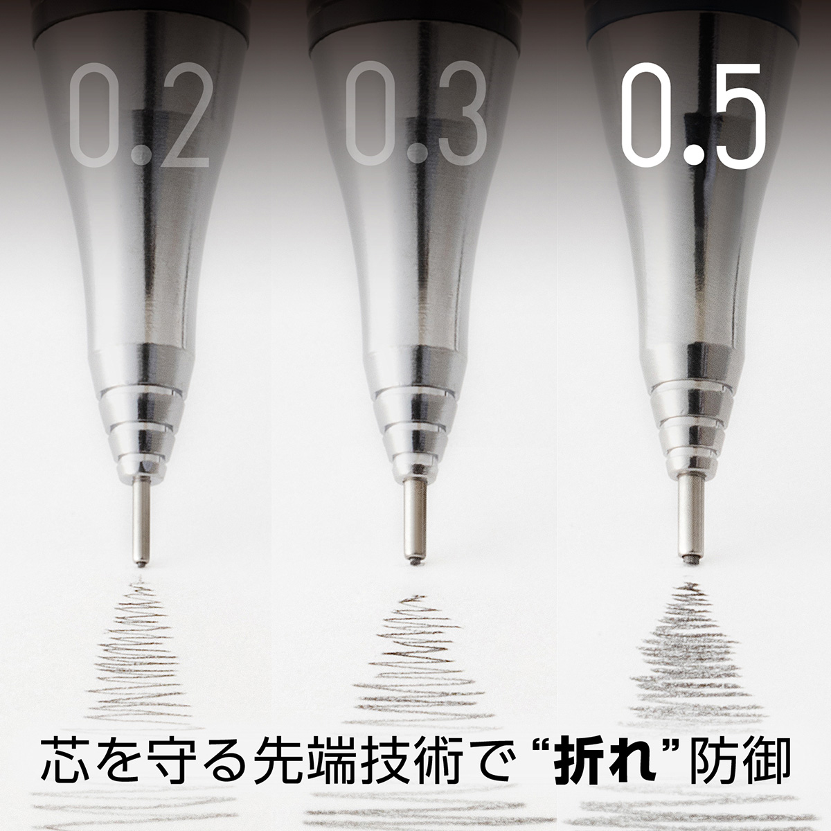 ぺんてる シャープペンシル オレンズ メタルグリップ 0.5mm ダークブルー軸 XPP1005G2-C