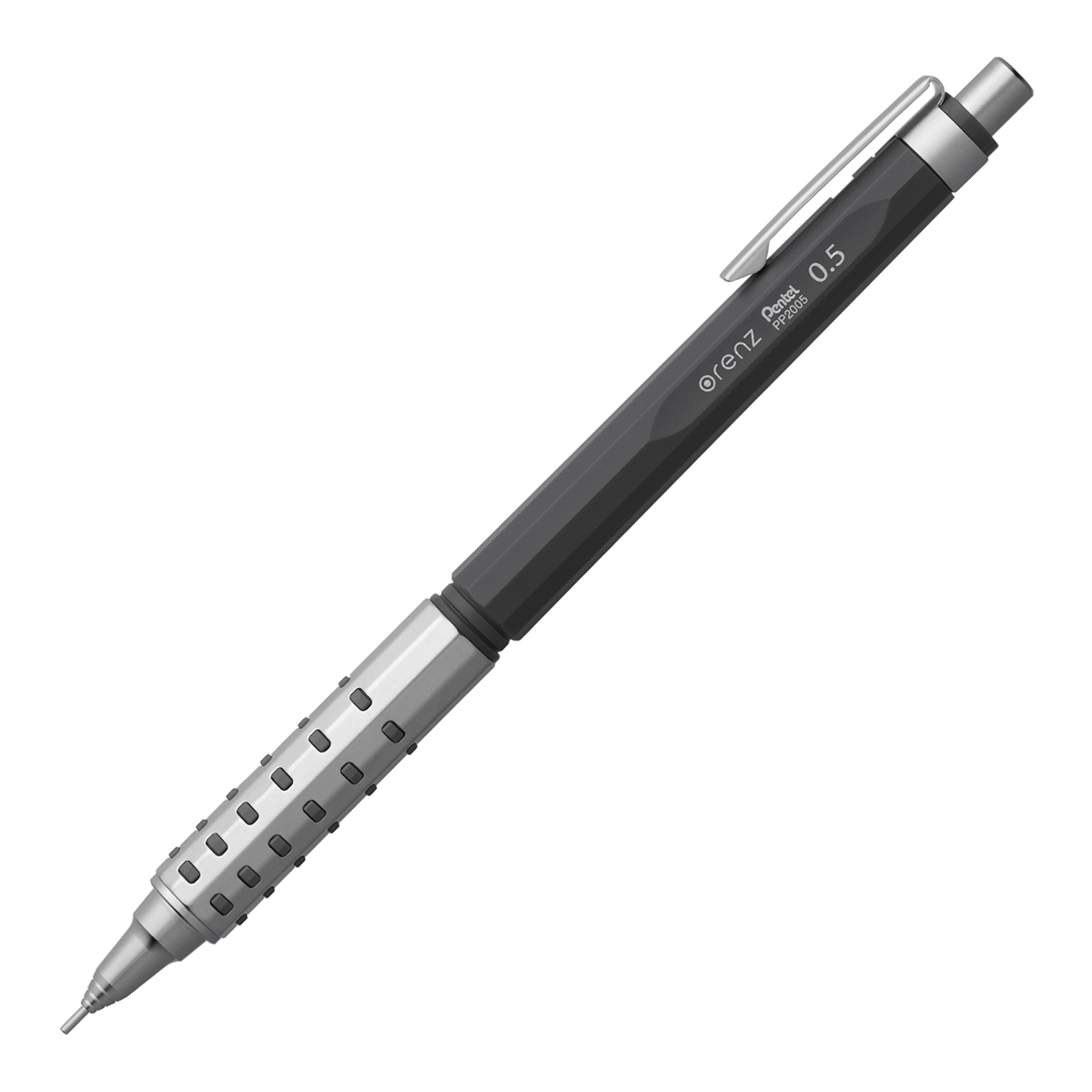 ぺんてる シャープペンシル orenz AT オレンズ エーティー デュアルグリップタイプ 0.5mm グレー軸 XPP2005-N