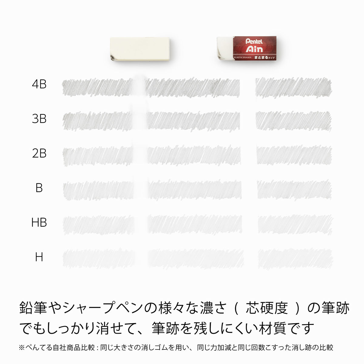 ぺんてる 消しゴム Pentel Ain ぺんてる アイン まとまるタイプ 小 ZEAS06