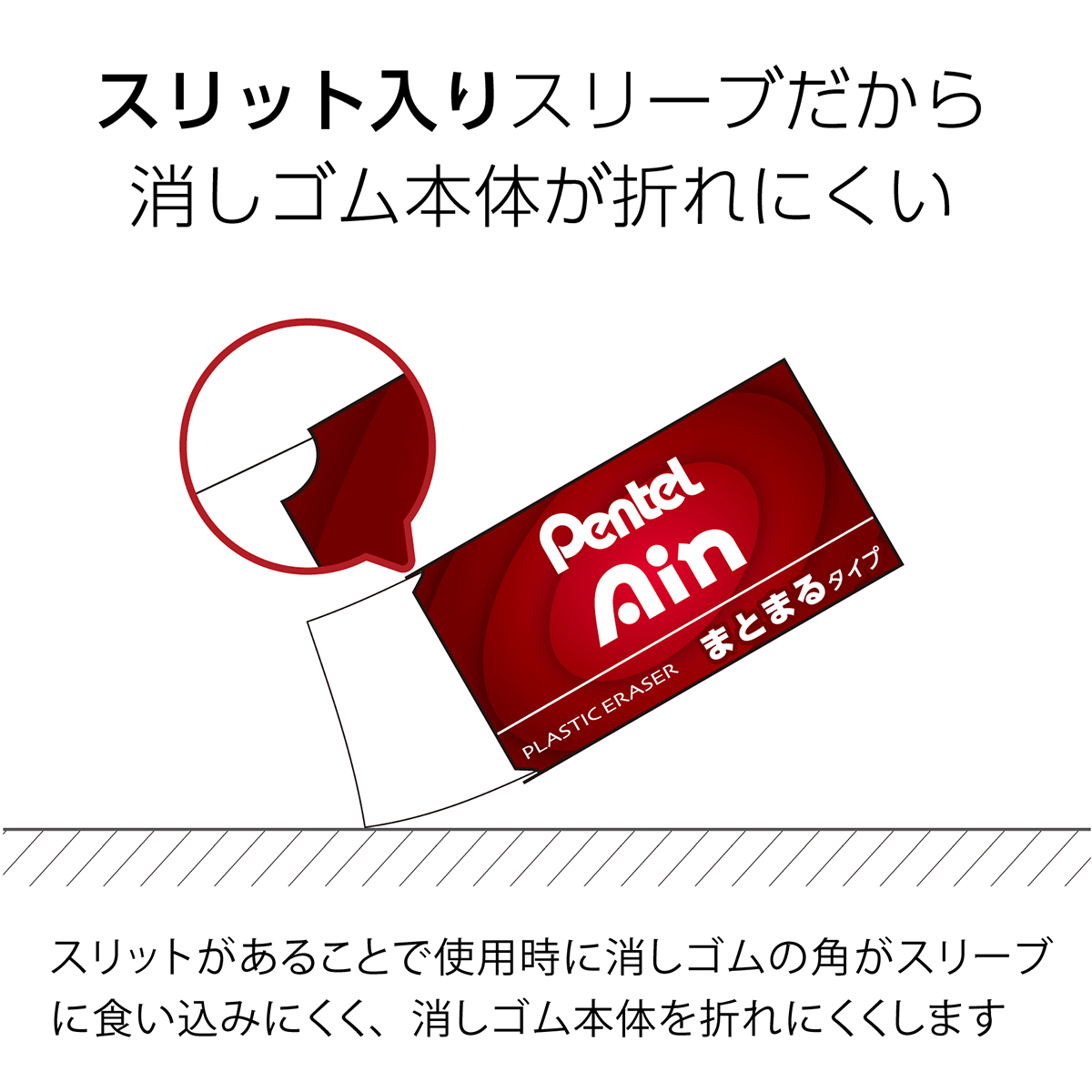 ぺんてる 消しゴム Pentel Ain ぺんてる アイン まとまるタイプ 小 ZEAS06