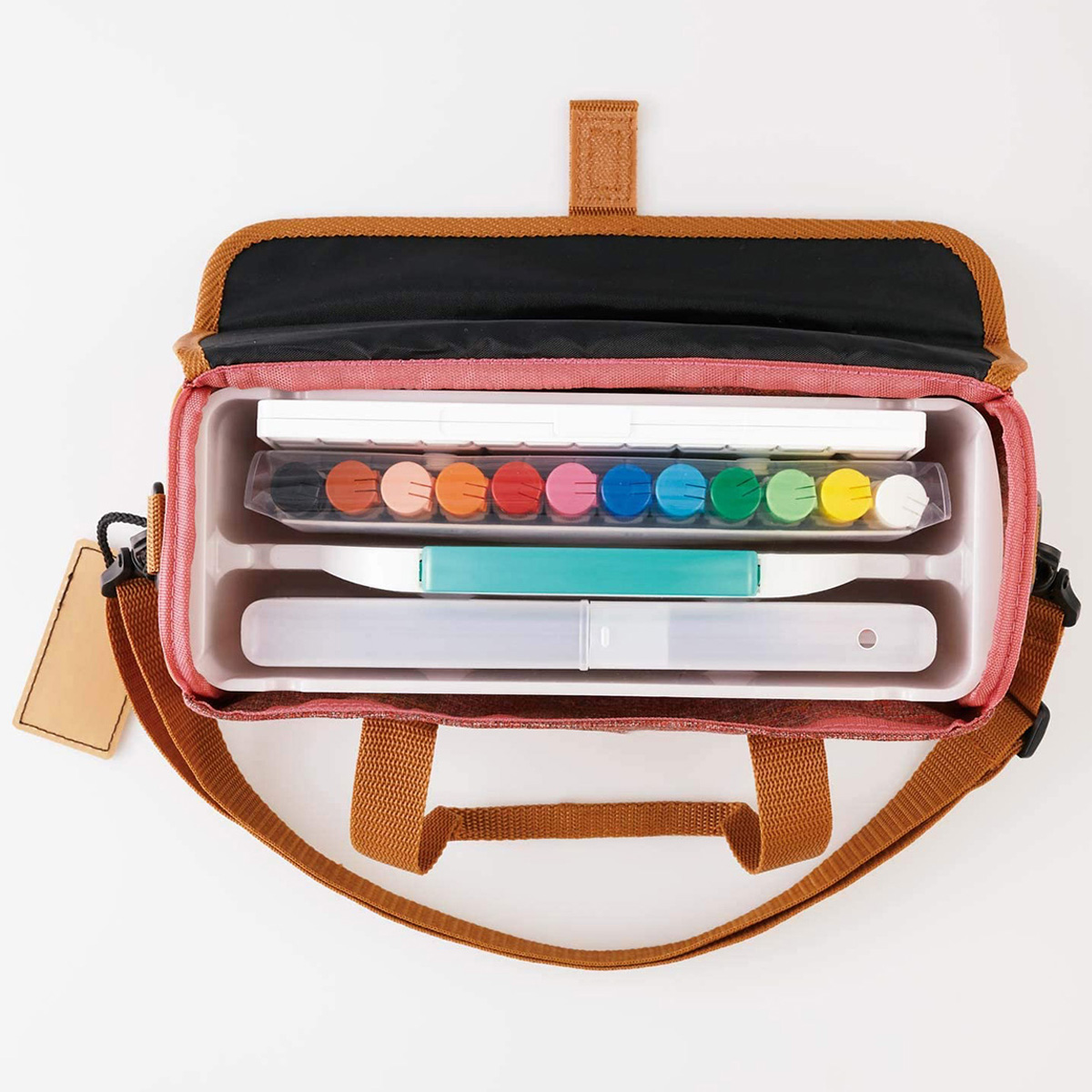 ぺんてる 絵の具セット スケッチセット コンパクトタイプ 赤 ZST30-BN