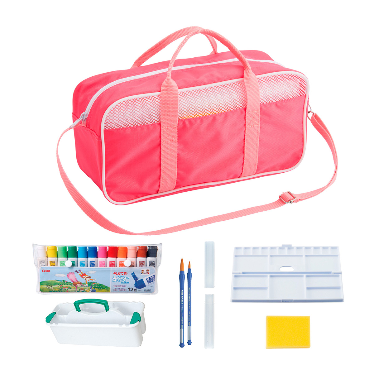 ぺんてる 絵の具セット スケッチセット ピンク ZST41-P | かぜと