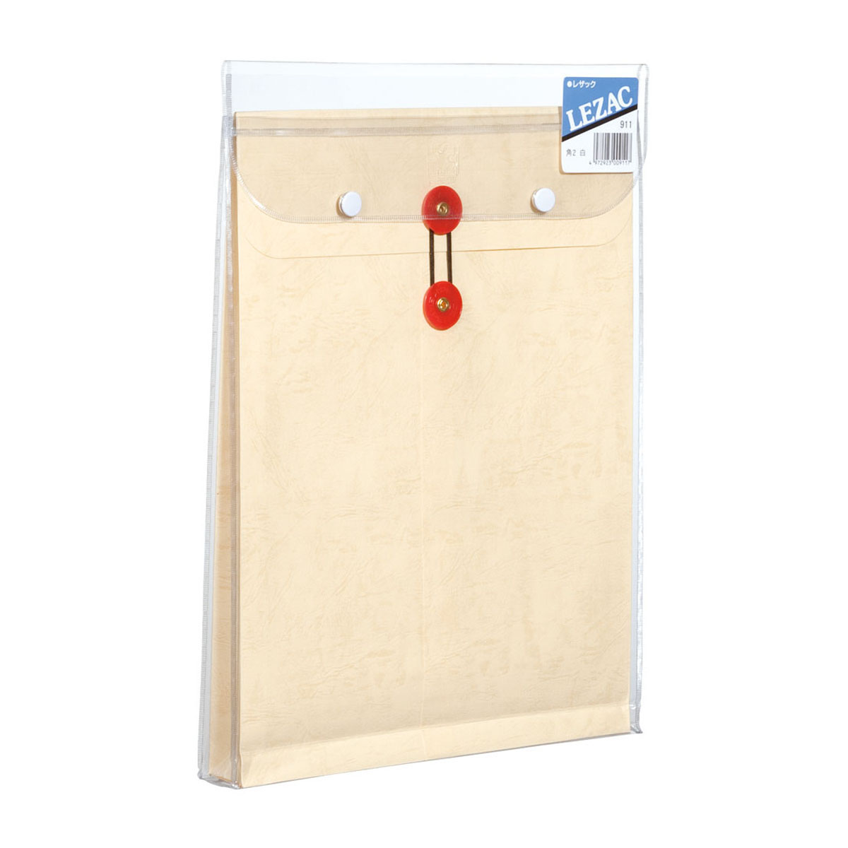 高春堂　マチ紐付ビニール保存袋　レザック　角２　白　１枚