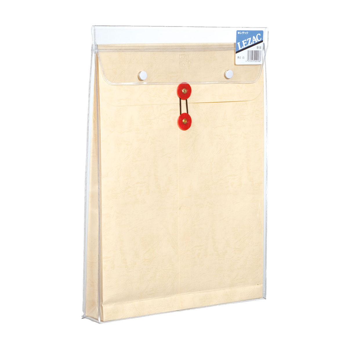 高春堂　マチ紐付ビニール保存袋　レザック　角0　白　１枚