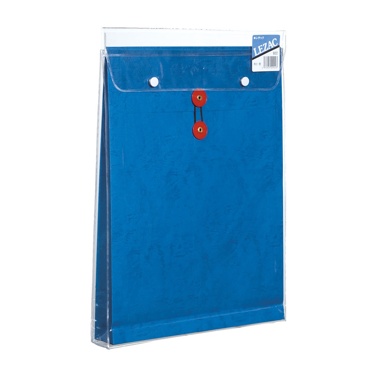 高春堂　マチ紐付ビニール保存袋　レザック　角0　青　１枚