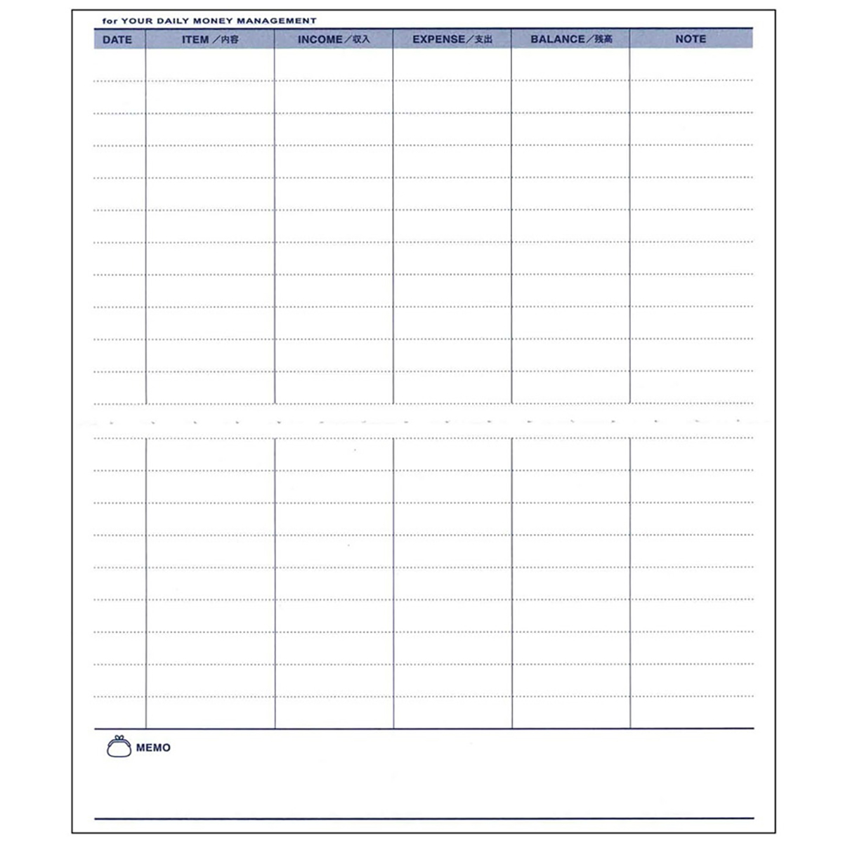 ダイゴー　通帳型キャッシュ　ライトグリーン