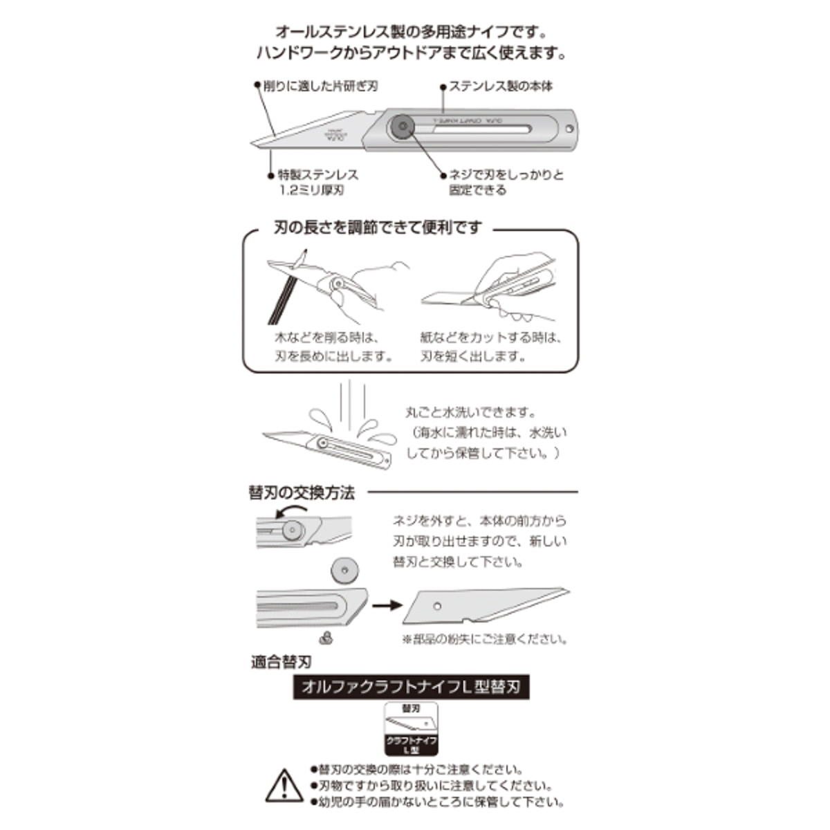 オルファカッター／クラフトナイフＬ型