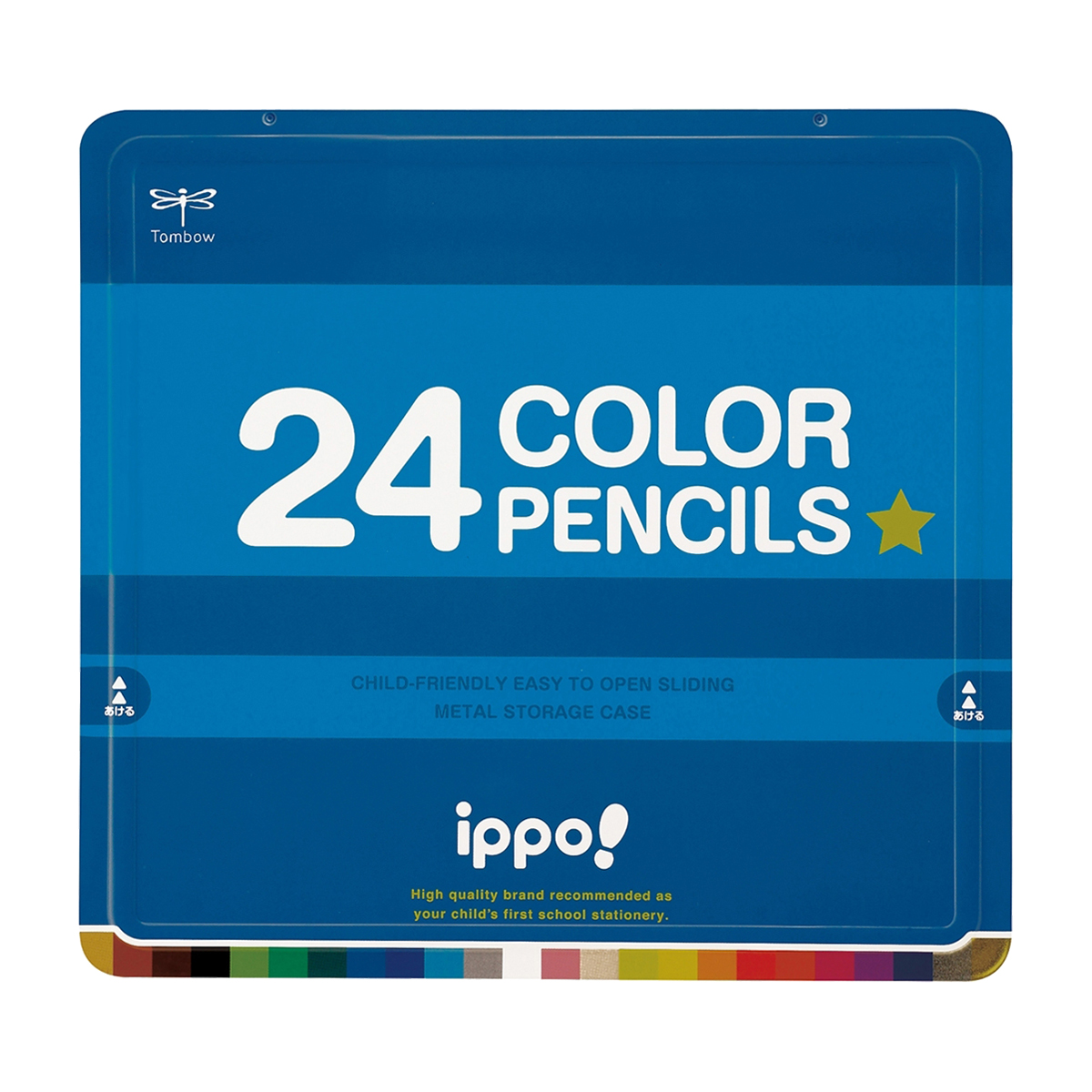 トンボ鉛筆　スライド缶入色鉛筆プレーンＭ０４２４Ｃ