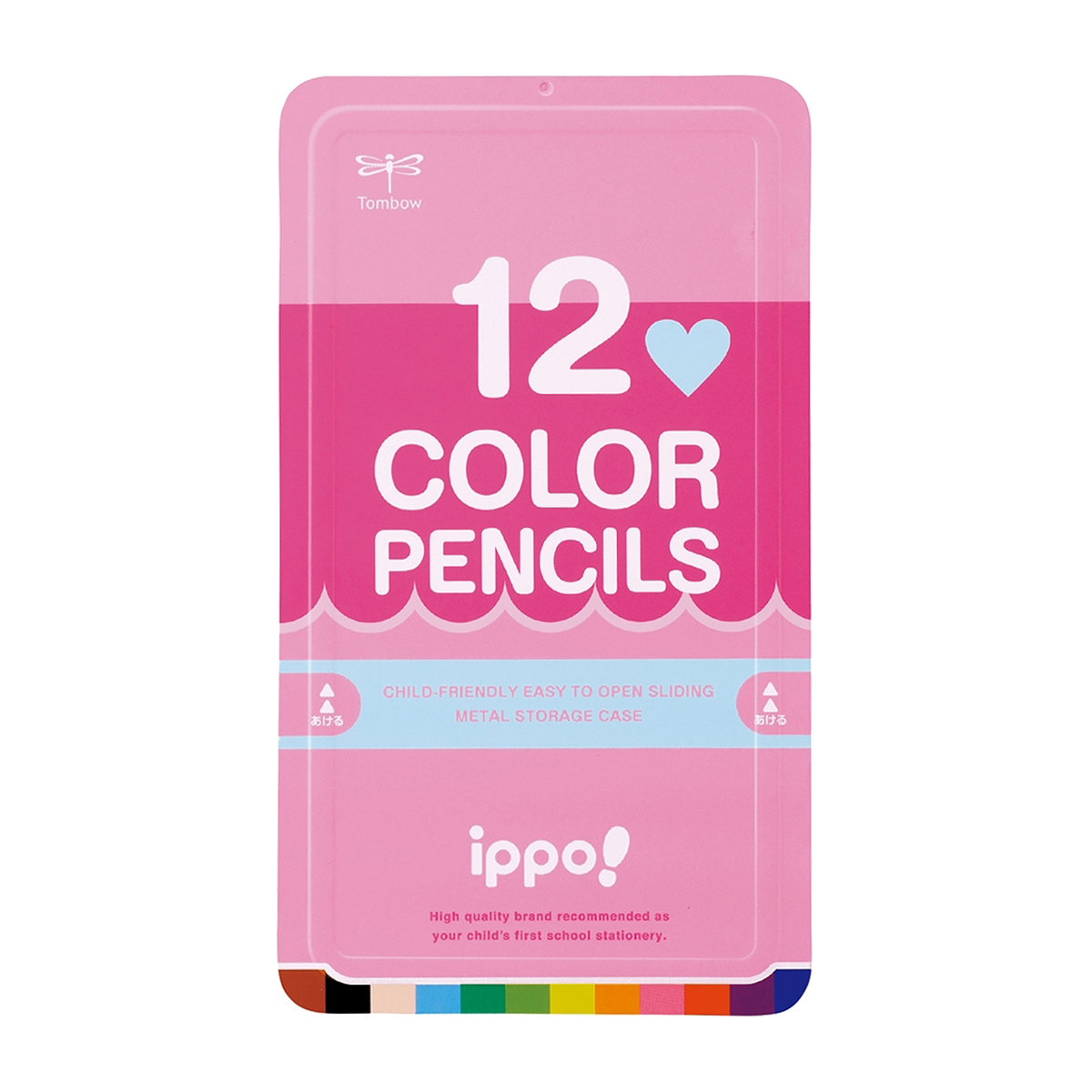 トンボ鉛筆　スライド缶入色鉛筆プレーンＷ０４１２Ｃ