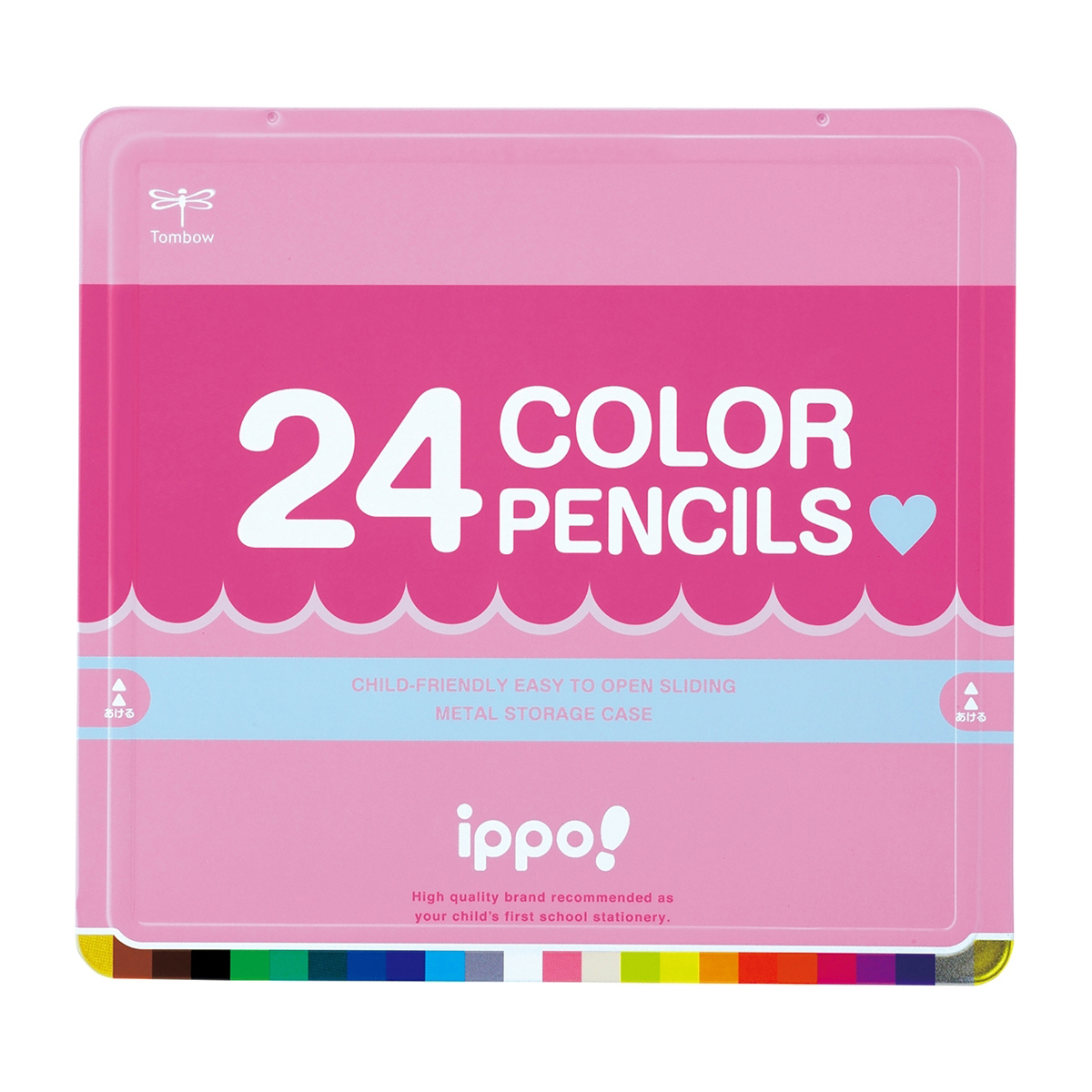 トンボ鉛筆　スライド缶入色鉛筆プレーンＷ０４２４Ｃ