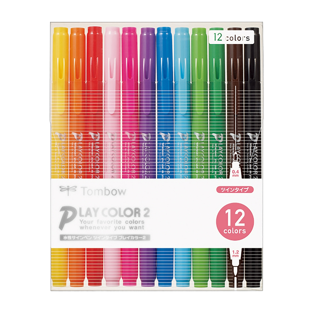 トンボ鉛筆　水性サインペンＴＰ　１２Ｃパック