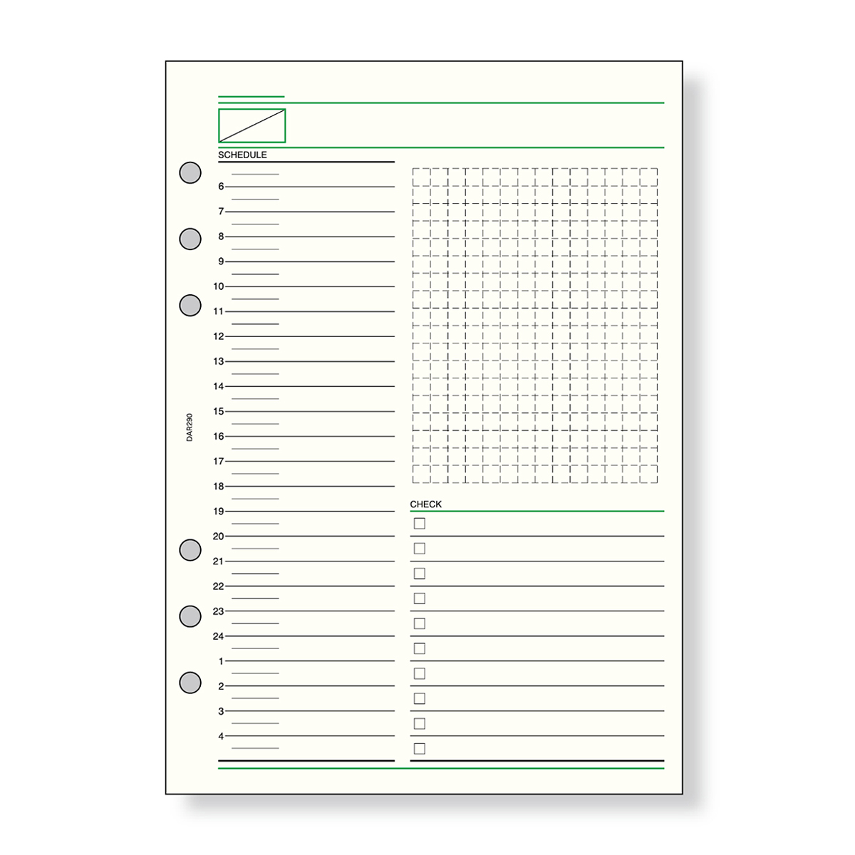 レイメイ藤井　ダヴィンチ リフィル (A5) フリーデイリー24　DAR290