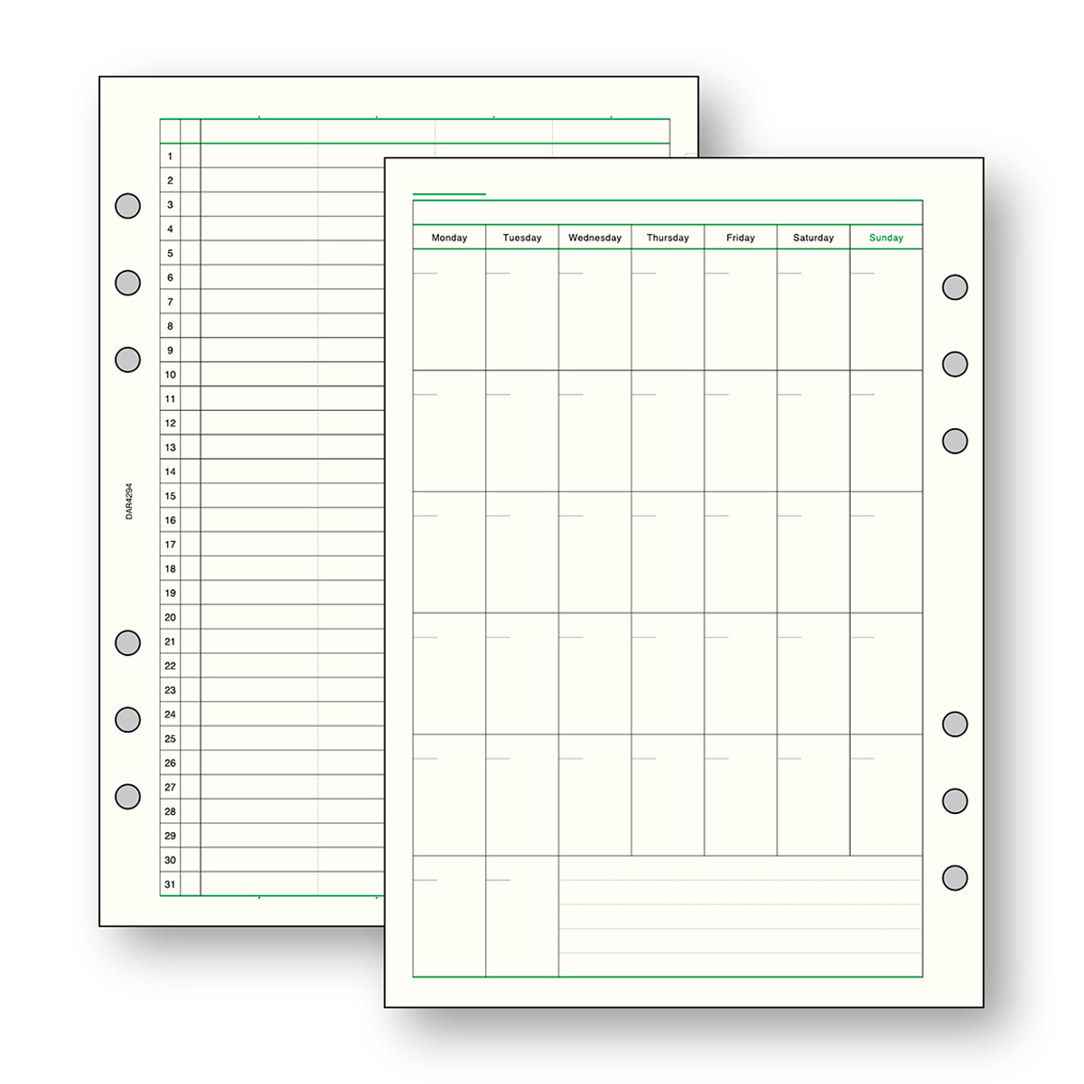 レイメイ藤井　ダヴィンチ リフィル (A5) フリーマンスリー+4プラン　DAR4294