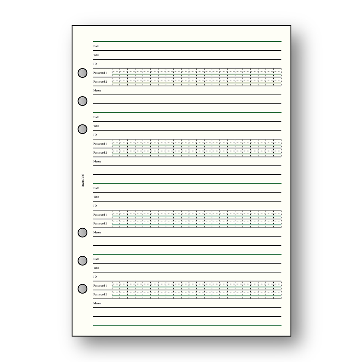 レイメイ藤井　ダ・ヴィンチリフィル ID＆パスワード A5サイズ　DAR4356