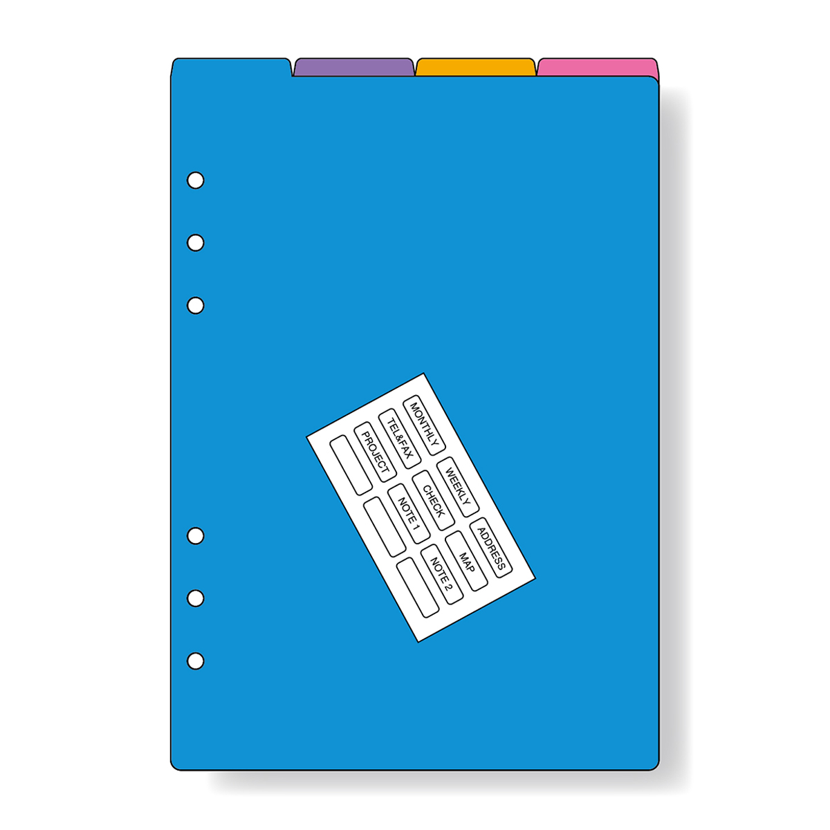 レイメイ藤井　ダヴィンチ リフィル (A5) カラーインデックス 4区分　DAR4520