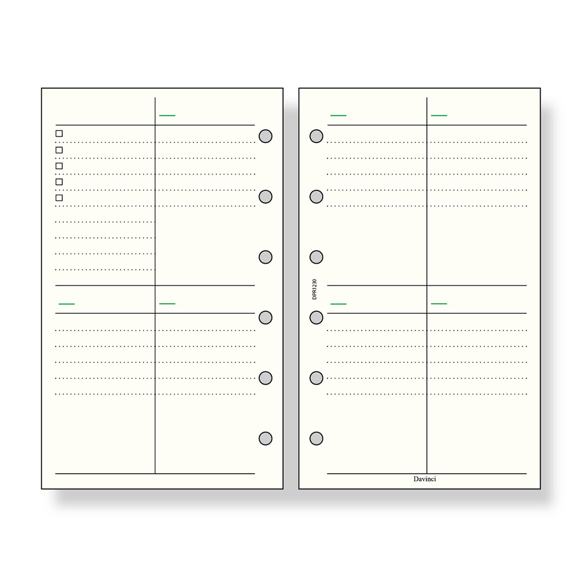 レイメイ藤井　ダ・ヴィンチ リフィル フリーウィークリーブロックスケジュール ポケットサイズ　DPR1230