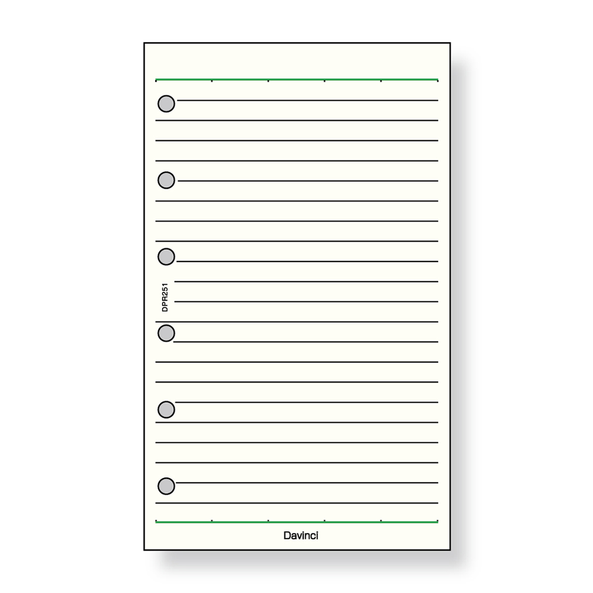 レイメイ藤井　ダヴィンチ リフィル (ポケット) 徳用ノート 5.0ｍｍ罫 クリーム　DPR251