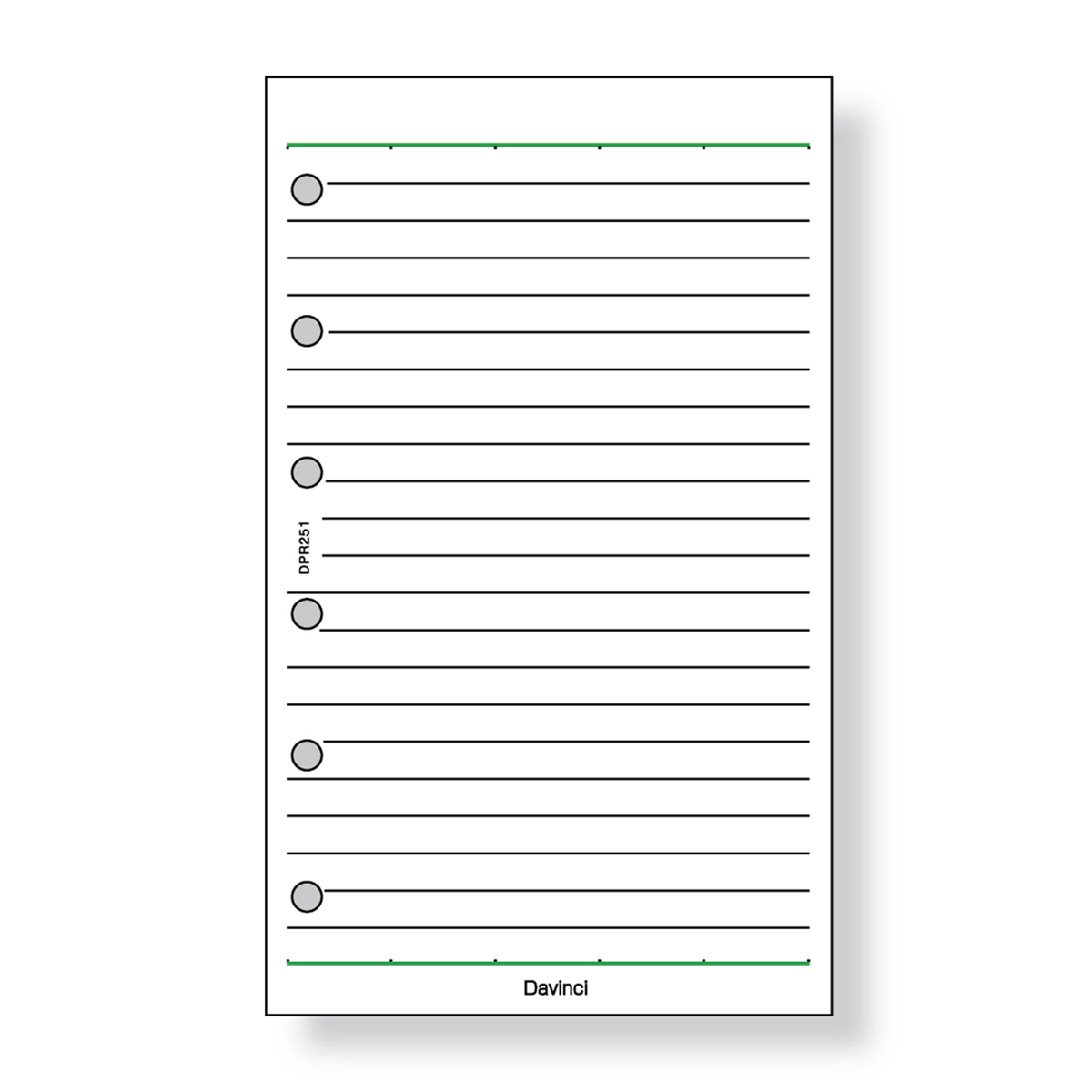 レイメイ藤井　ダヴィンチ リフィル (ポケット) 徳用ノート 5.0ｍｍ罫 ホワイト　DPR263