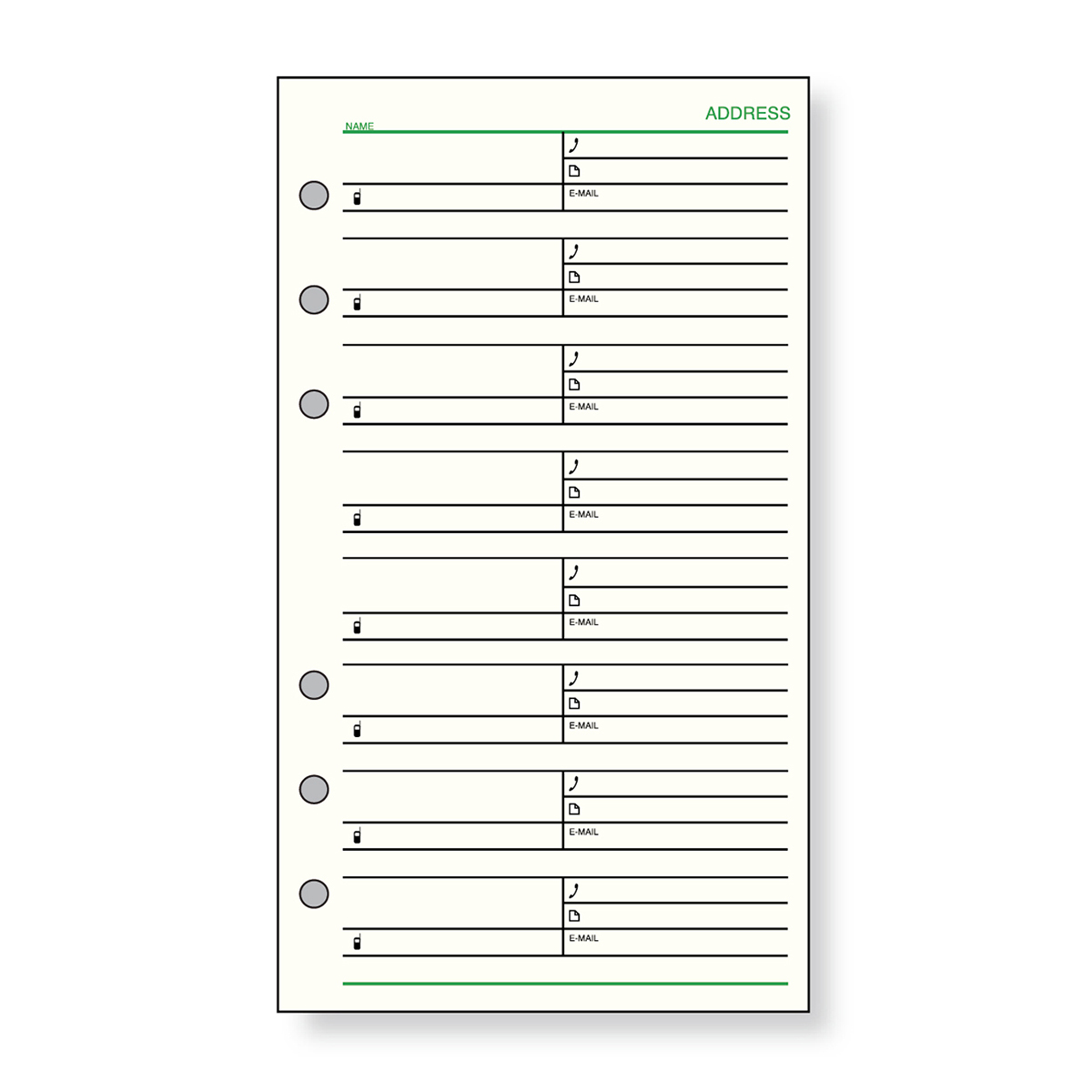 レイメイ藤井　ダヴィンチ リフィル (聖書) アドレス 1ページ8名　DR306