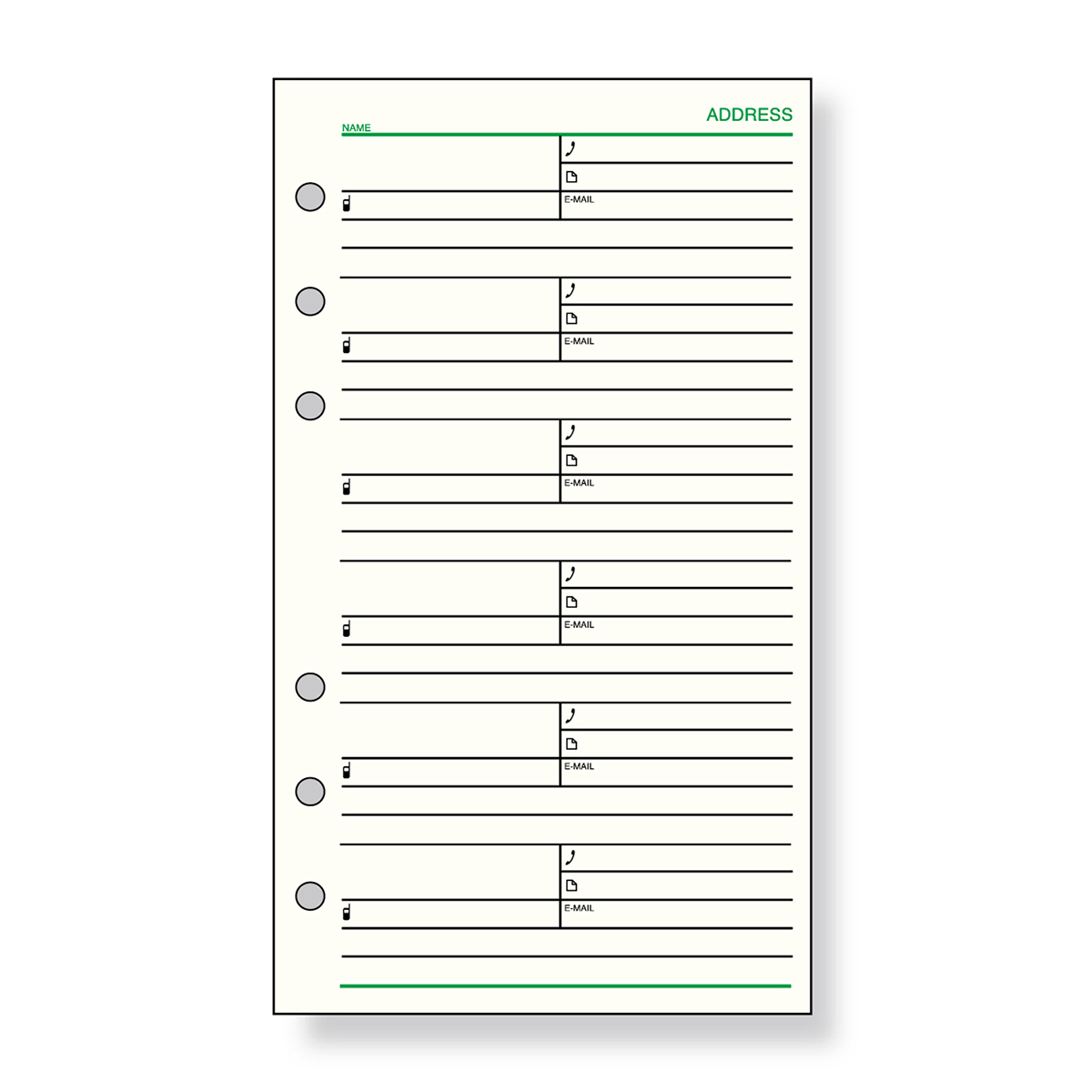 レイメイ藤井　ダヴィンチ リフィル (聖書) アドレス 1ページ6名　DR308