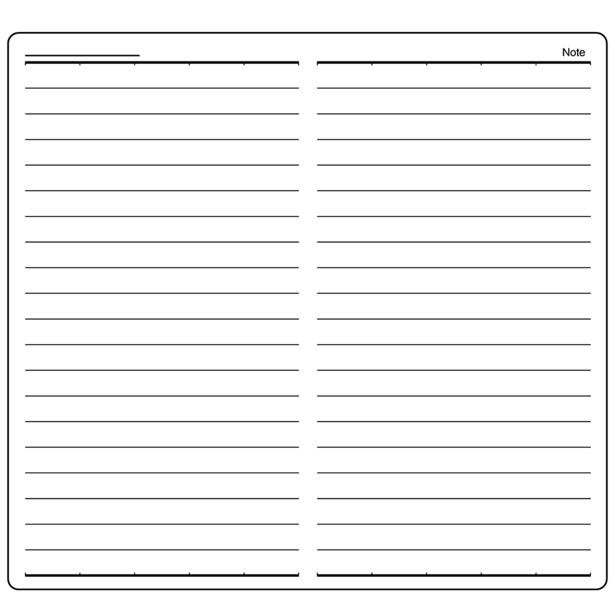 レイメイ藤井　グロワール コンパクトサイズ 横罫ノート 徳用 6ｍｍ罫　GCR23