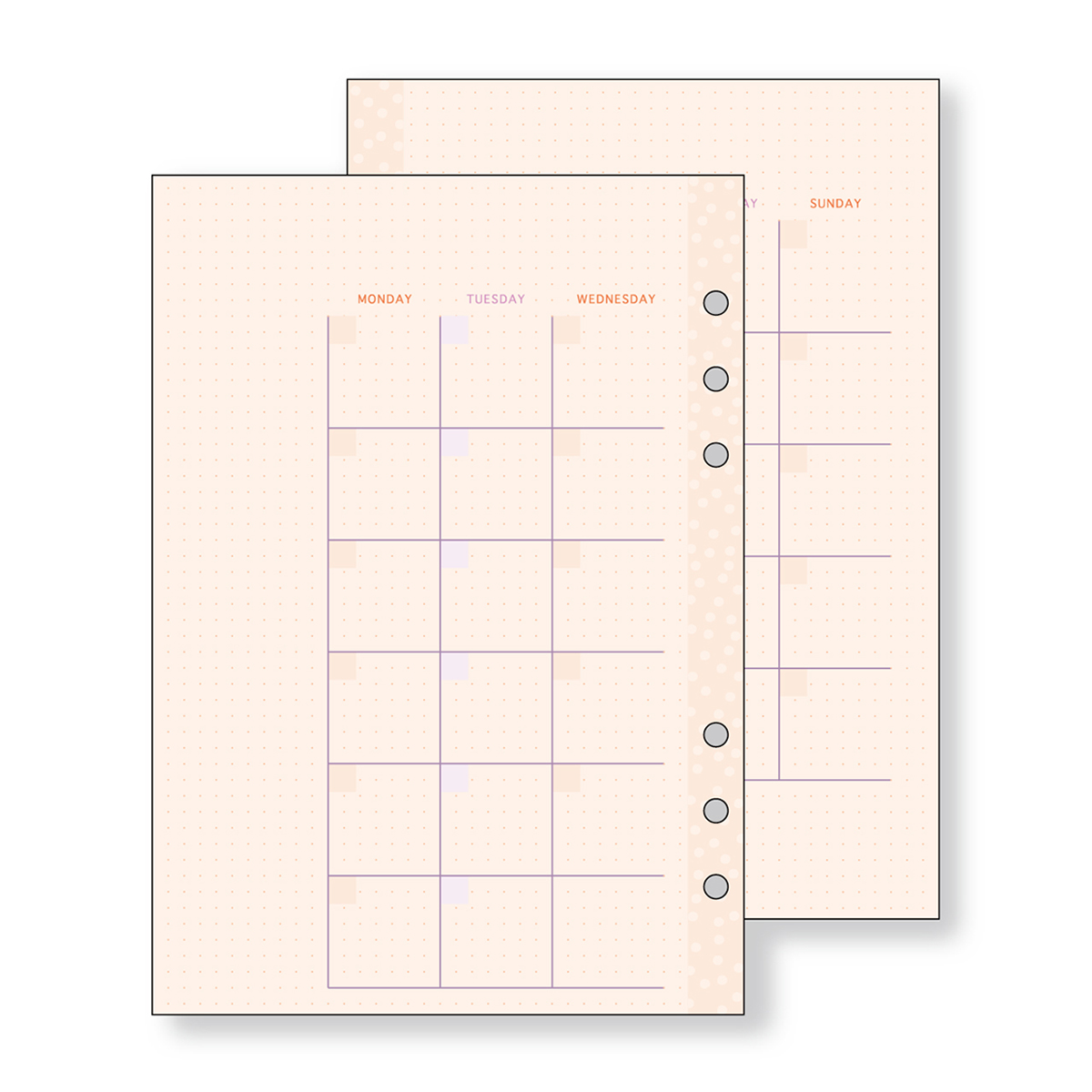 レイメイ藤井　decona リフィル (A5) タント紙 フリーマンスリースケジュール 　HAR483
