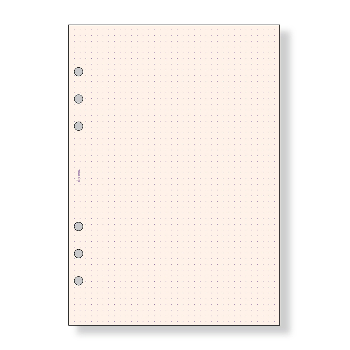 レイメイ藤井　decona リフィル (A5) タント紙 ドット方眼ノート 4.0ｍｍ方眼　HAR486