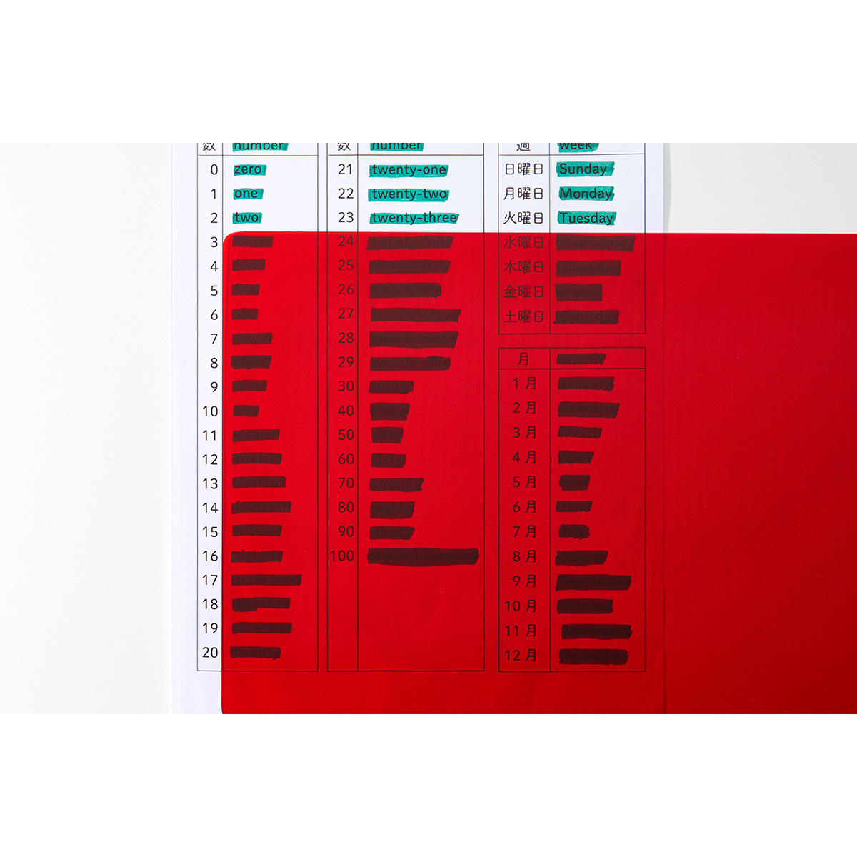 レイメイ藤井　魔法のザラザラ下じきB5(0.3mmドット） クリアレッド　U1074R