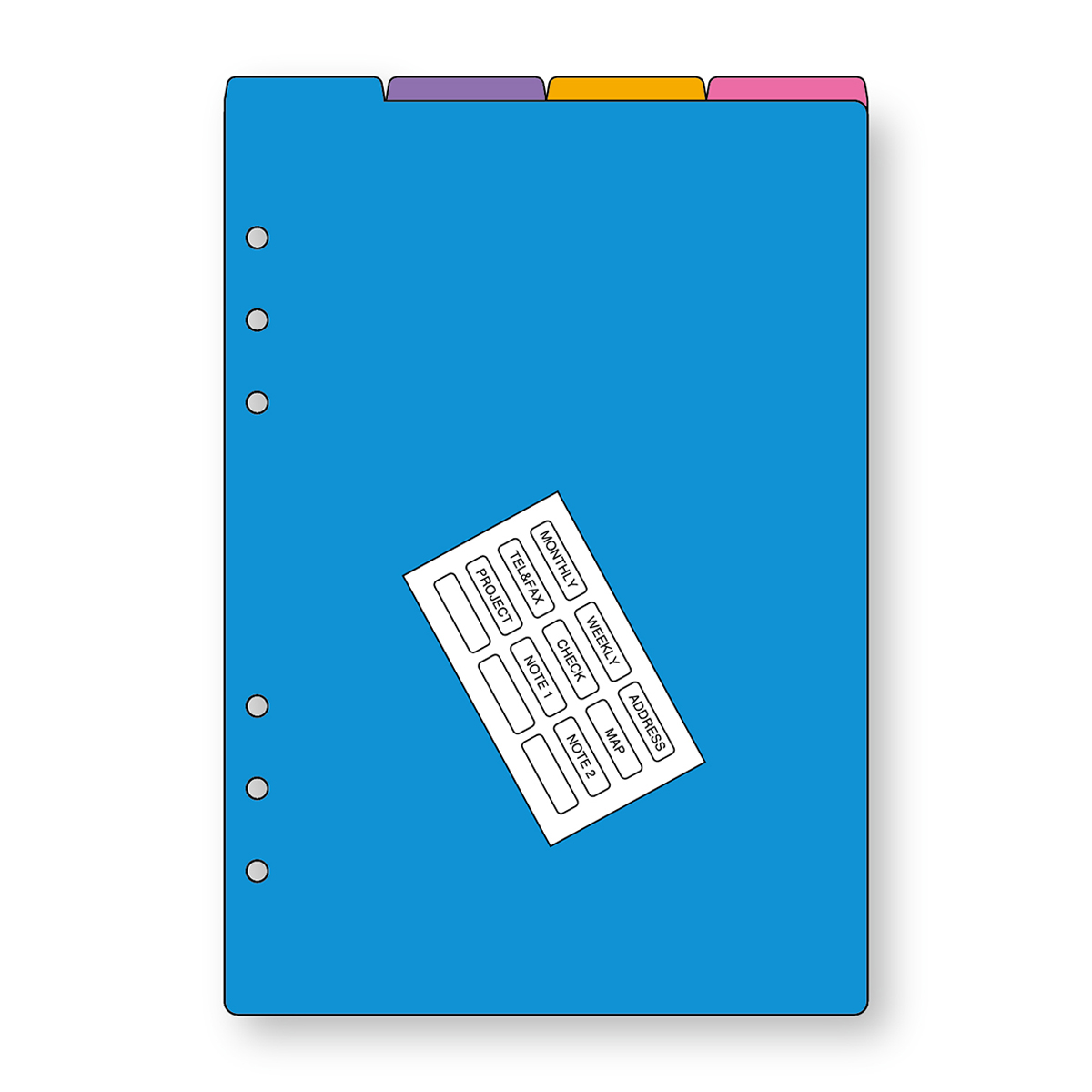 レイメイ藤井　キーワード リフィル (A5) カラーインデックス 4区分　WAR5501