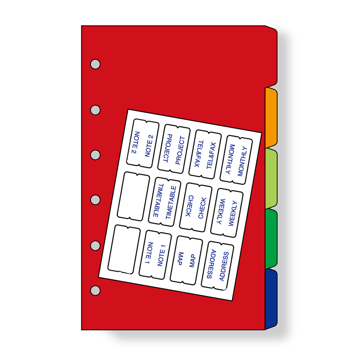 レイメイ藤井　キーワード リフィル (ポケット) カラーインデックス　WPR263