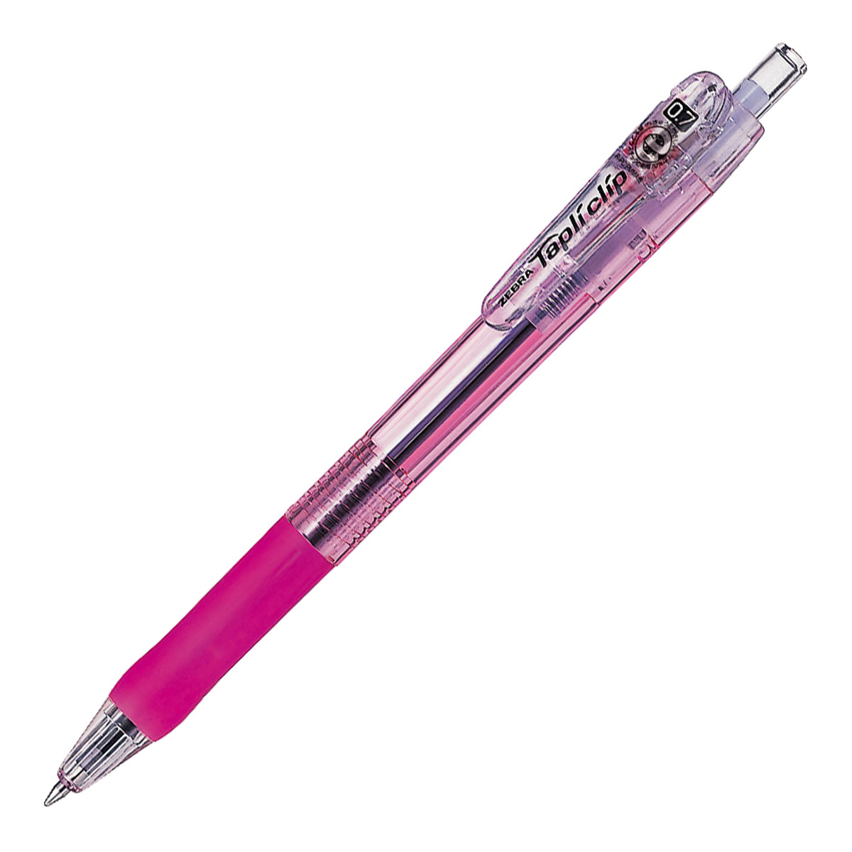 ゼブラ　タプリクリップ　ボールペン０．７　ピンク