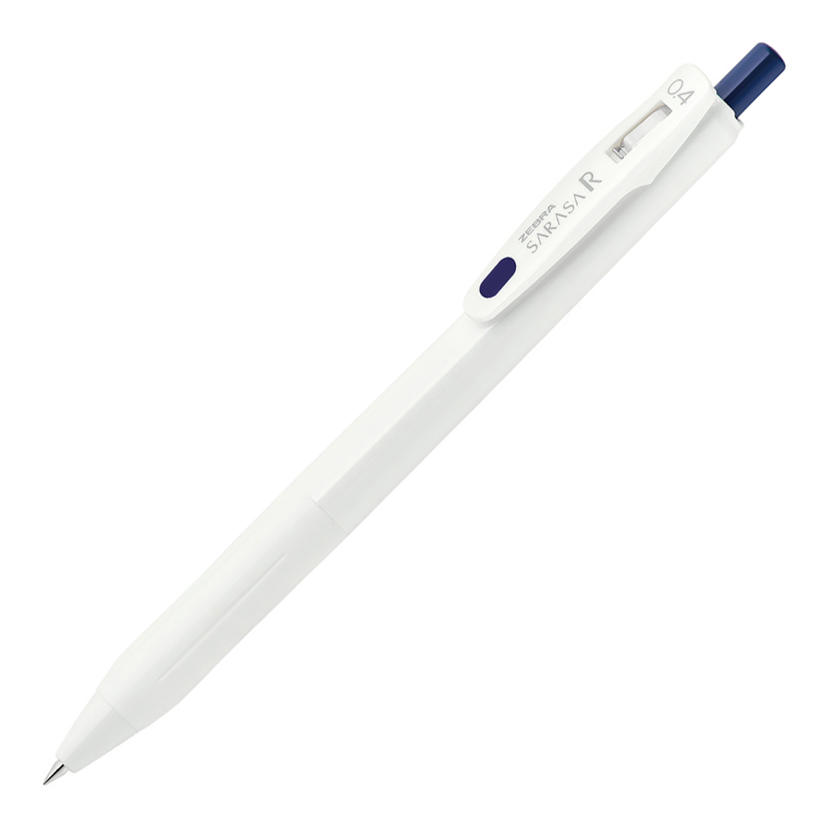 ゼブラ　サラサ　Ｒ　０．４　白／ブルーブラック