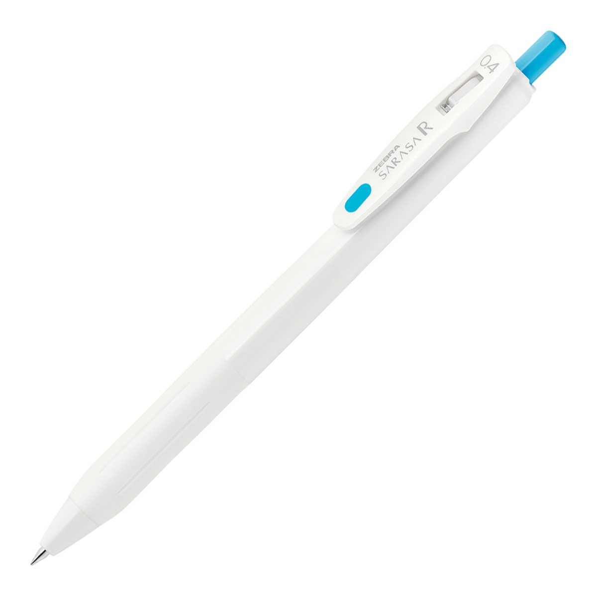 ゼブラ　サラサ　Ｒ　０．４　白／スカイブルー