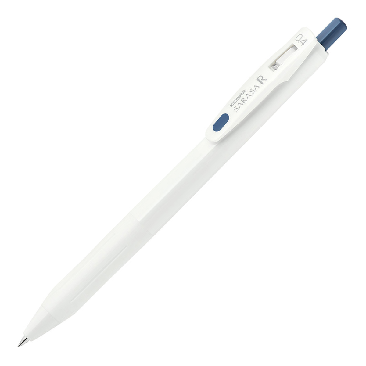 ゼブラ　サラサ　Ｒ　０．４　白／ブルーグレー