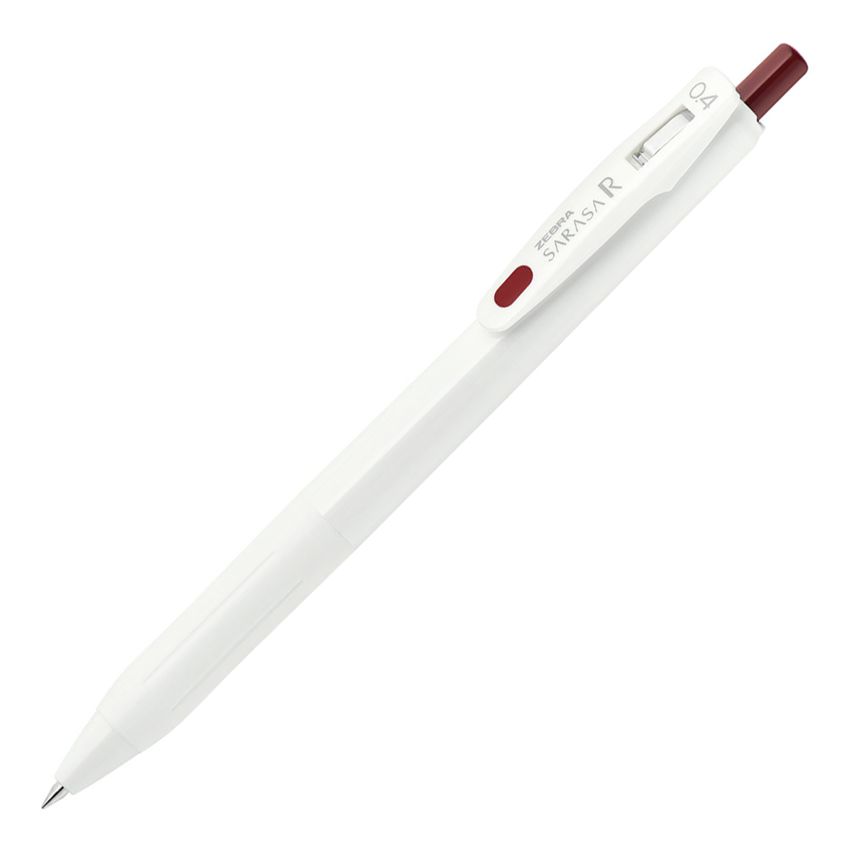 ゼブラ　サラサ　Ｒ　０．４　白／レッドブラック