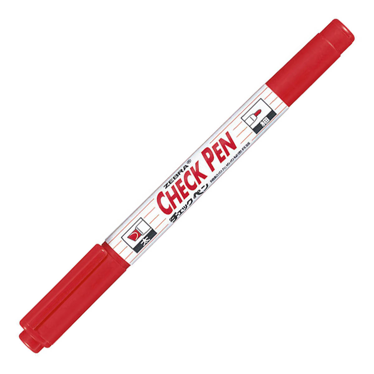 ゼブラ　新　チェックペン　赤