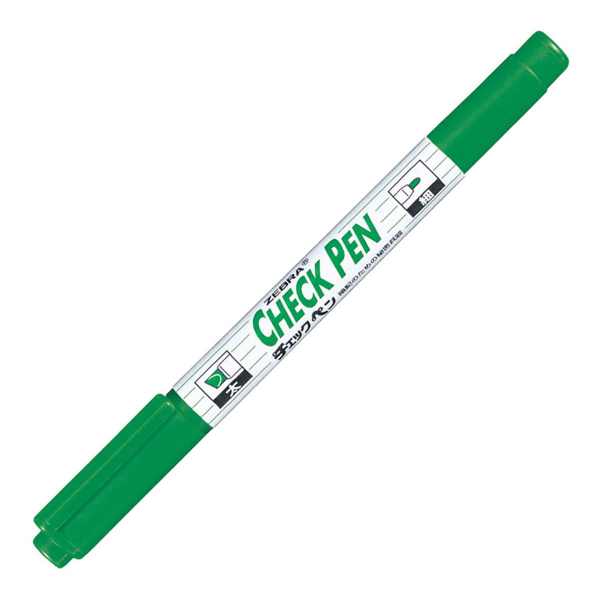 ゼブラ　新　チェックペン　緑