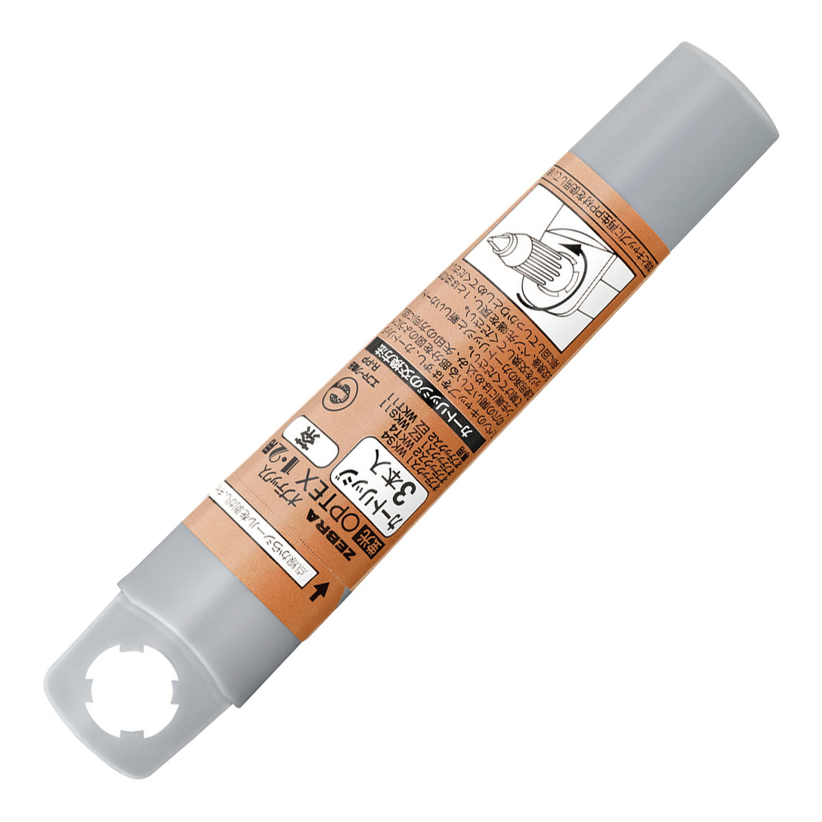 ゼブラ　蛍光ペン　オプテックス１・２用カートリッジ３本Ｅ　茶