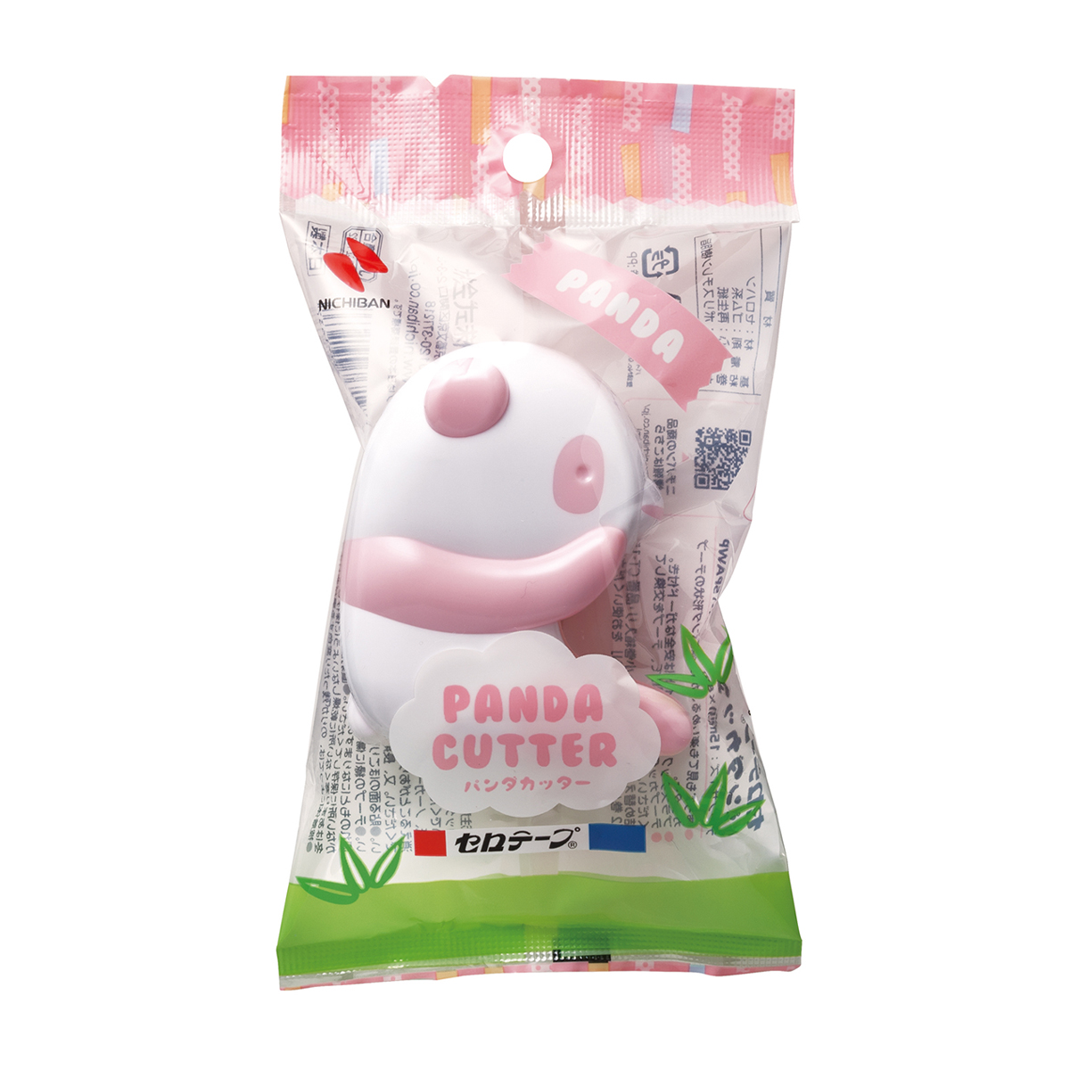 ニチバン　セロテープパンダカッターホワイト＆ピンク