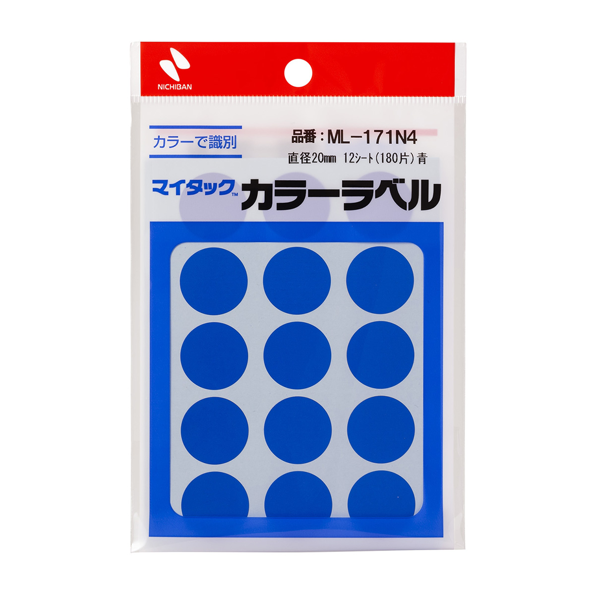 ニチバン　マイタックラベル　ＭＬ－１７１Ｎ４　青
