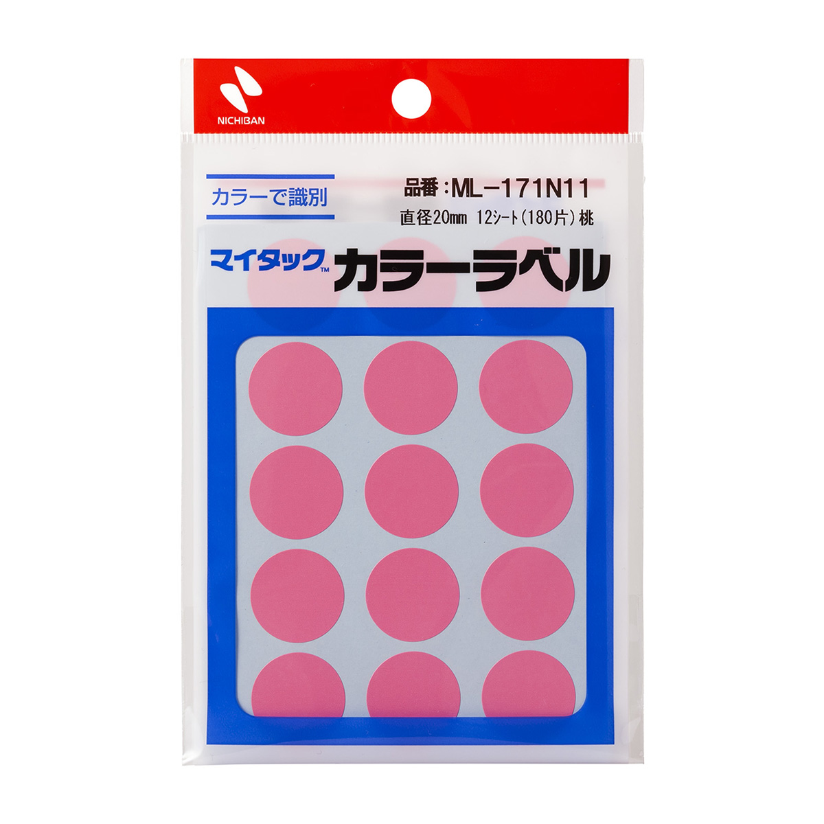 ニチバン　マイタックラベル　ＭＬ－１７１Ｎ１１　桃