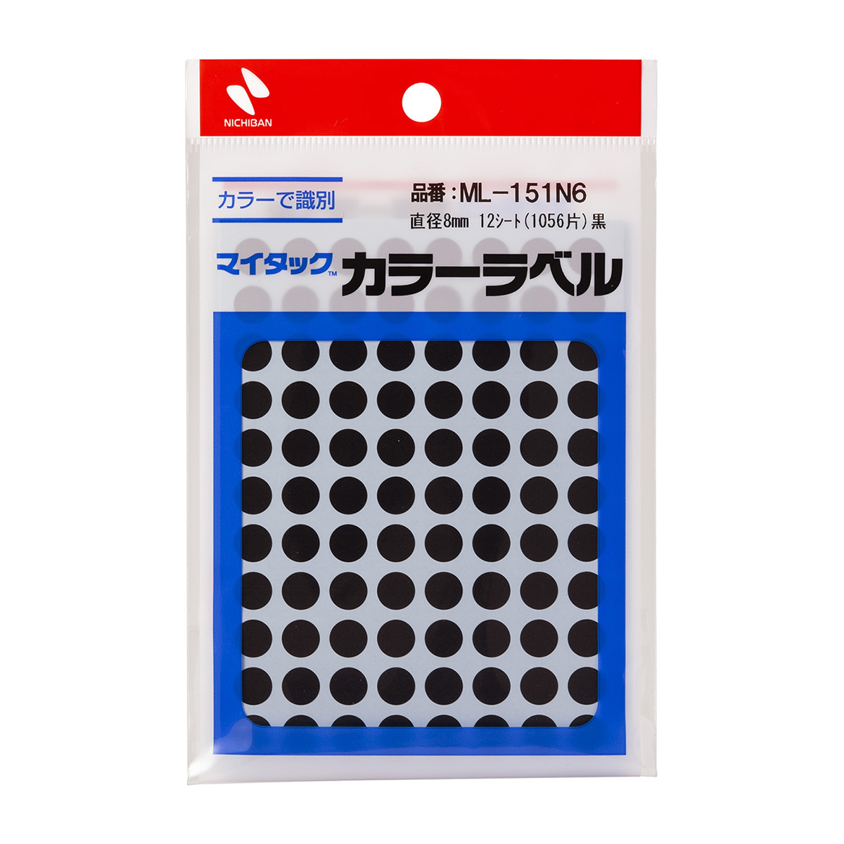 ニチバン　マイタックラベル　ＭＬ－１５１Ｎ６　黒