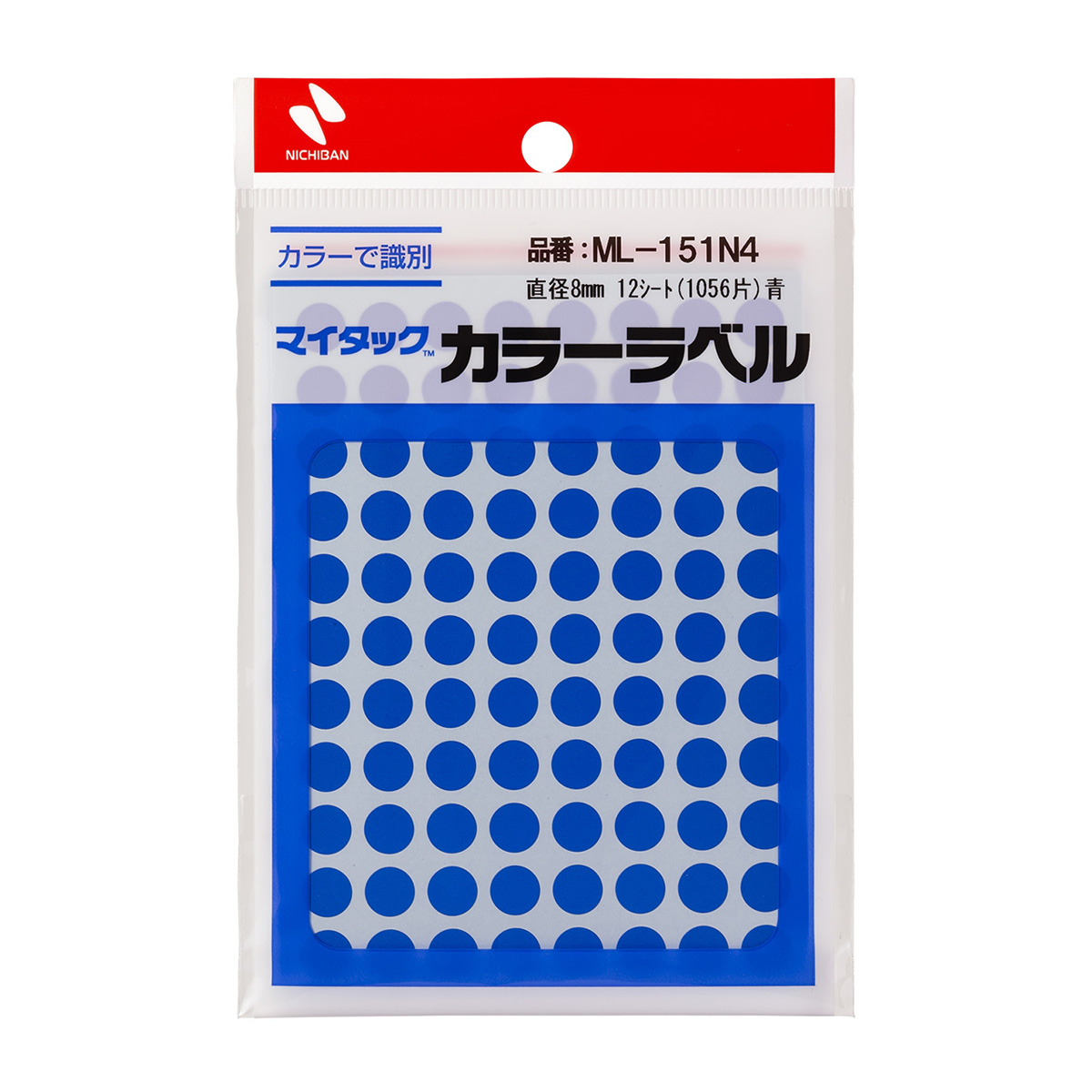 ニチバン　マイタックラベル　ＭＬ－１５１Ｎ４　青