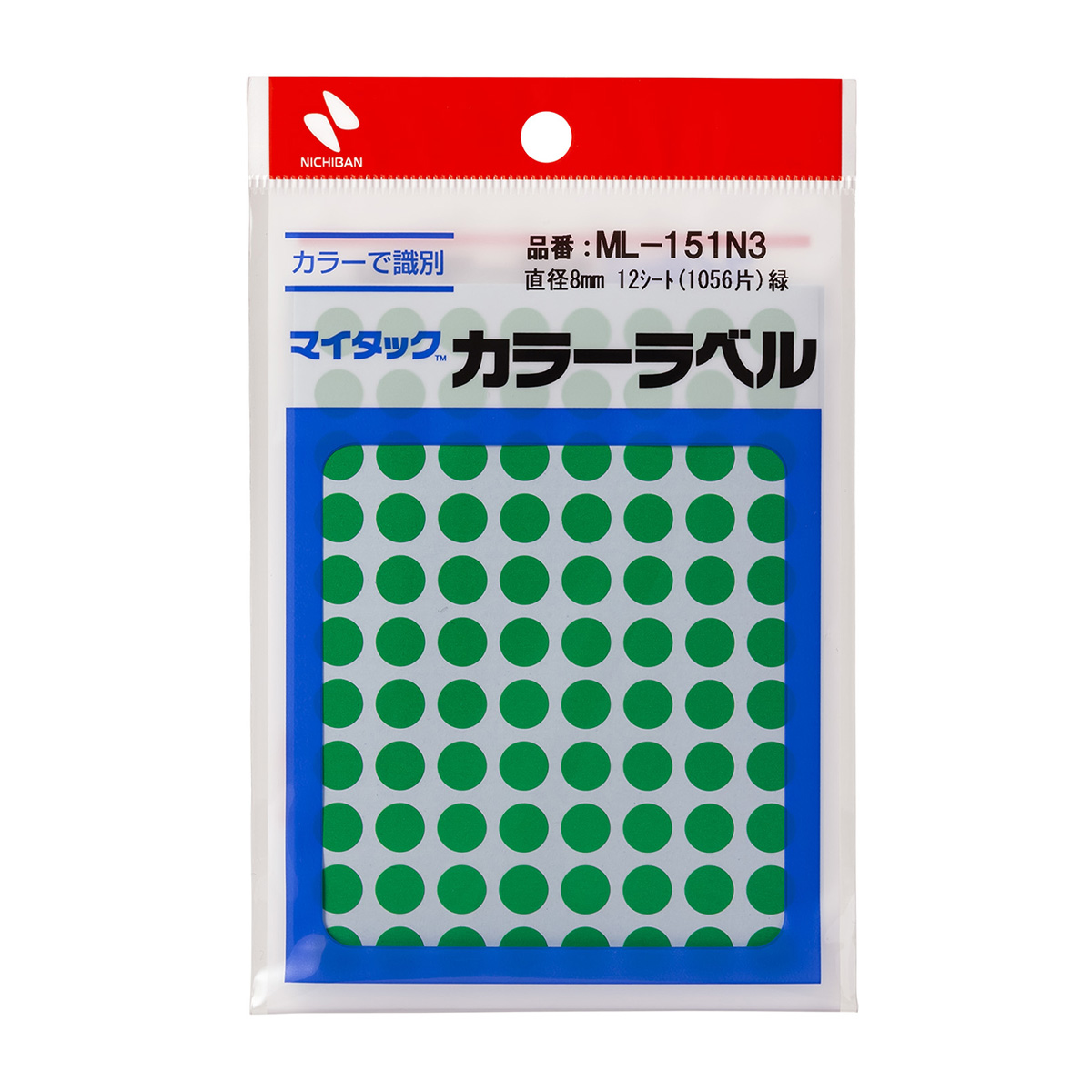 ニチバン　マイタックラベル　ＭＬ－１５１Ｎ３　緑