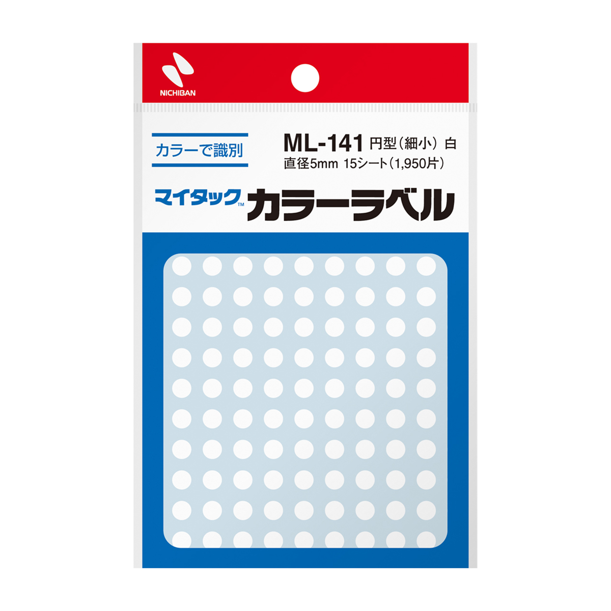 ニチバン　マイタックカラーラベルＭＬ－１４１５白