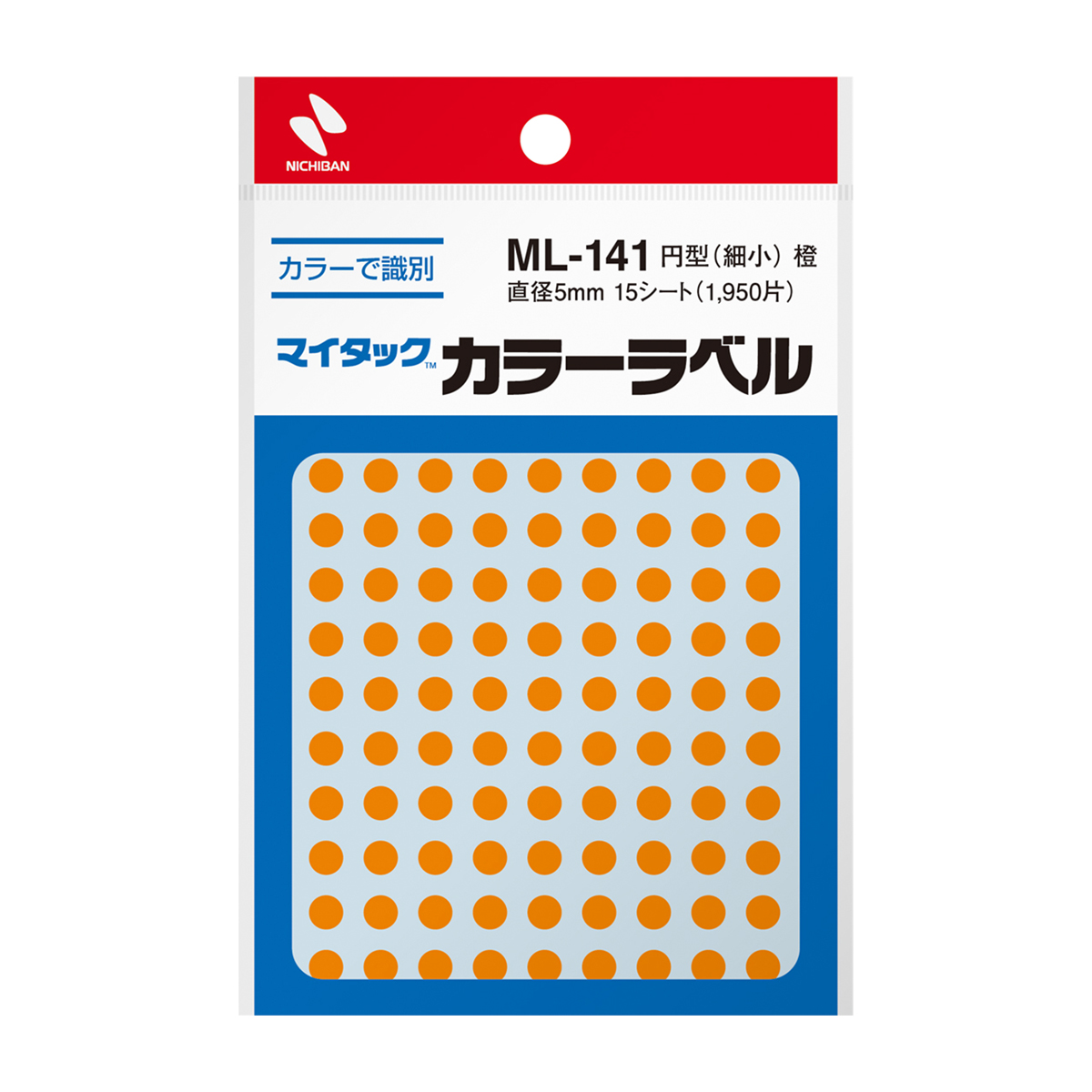 ニチバン　マイタックカラーラベルＭＬ－１４１１３橙