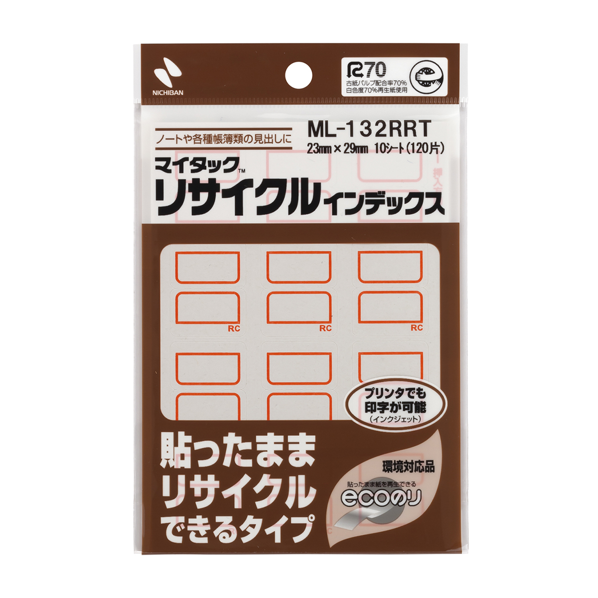 ニチバン　マイタックリサイクルインデックス　ＭＬ－１３２ＲＲＴ