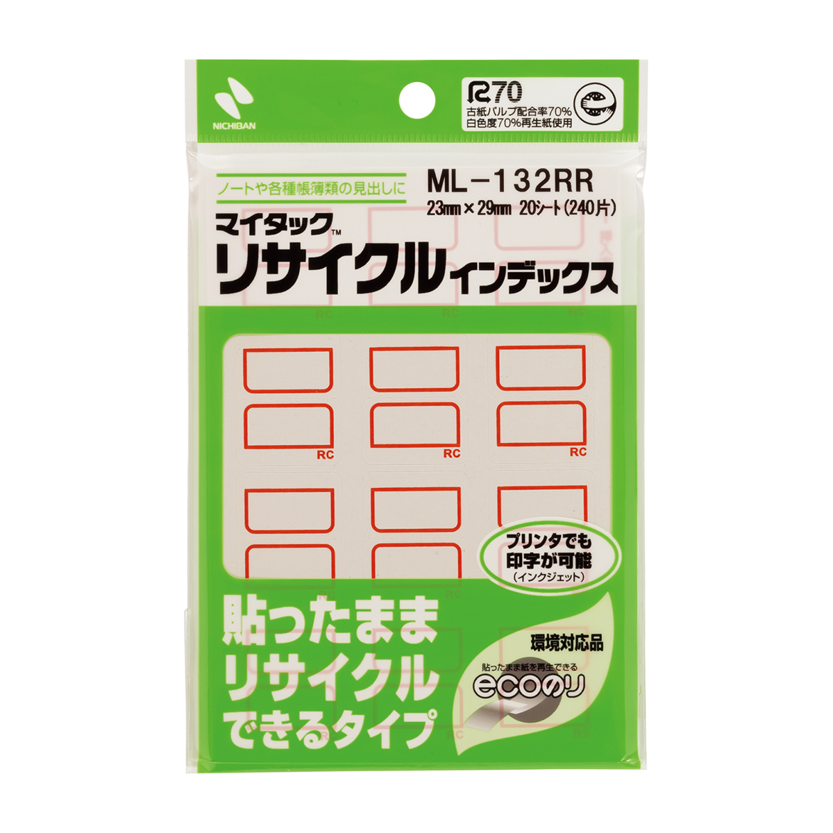 ニチバン　マイタックリサイクルインデックス　ＭＬ－１３２ＲＲ