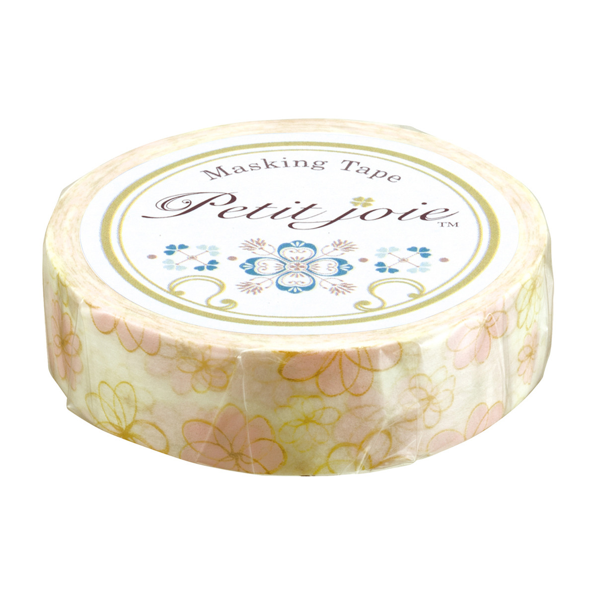 ニチバン　プチジョアマスキングテープ　フラワー（ピンク）柄