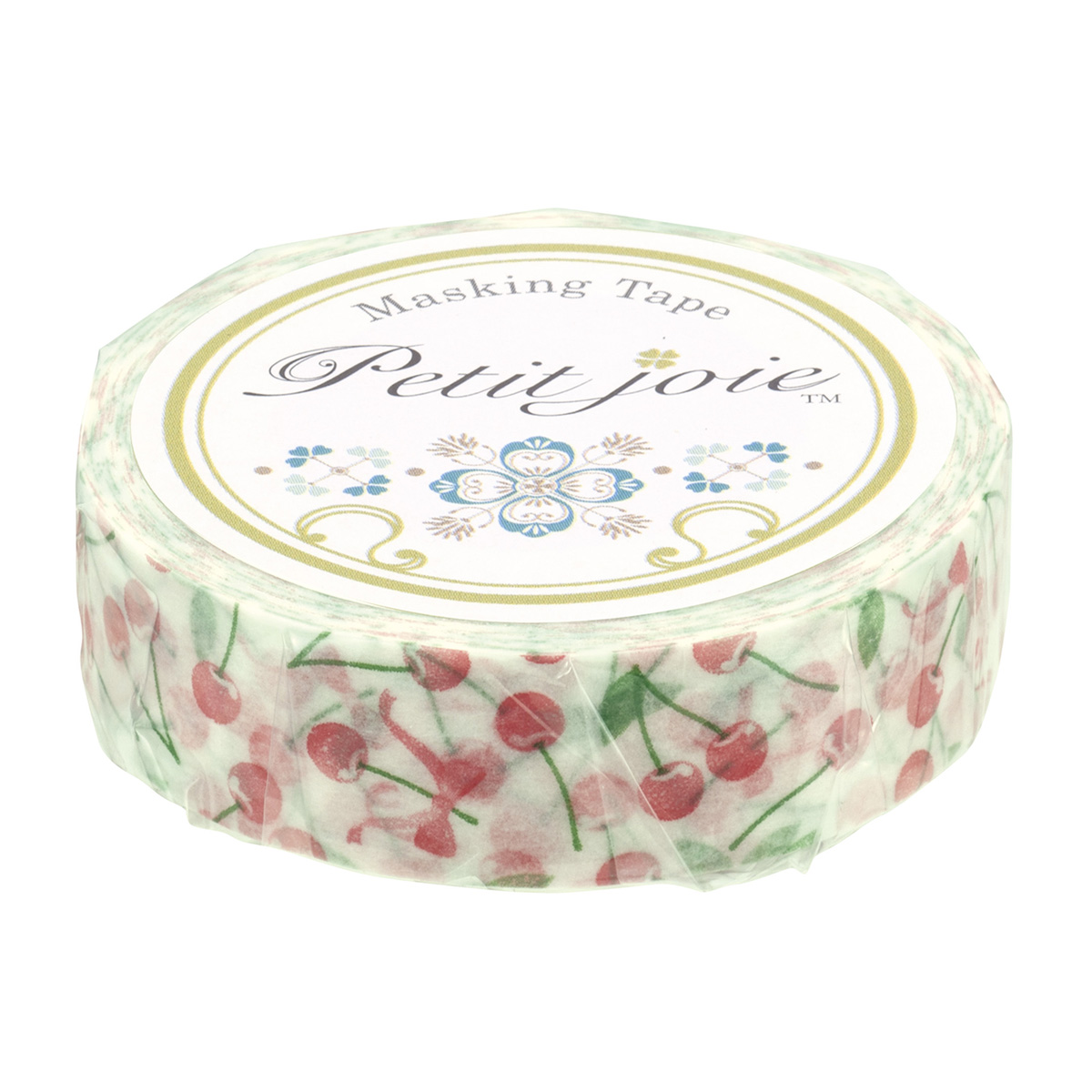 ニチバン　プチジョアマスキングテープ　チェリーリボン柄